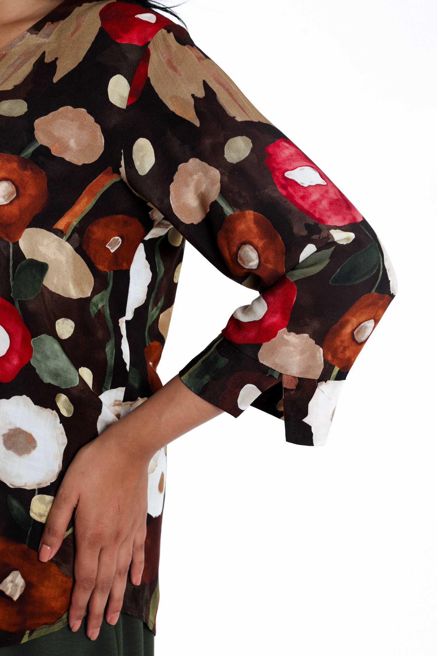 Blouse en viscose imprimé coquelicots - Image 4