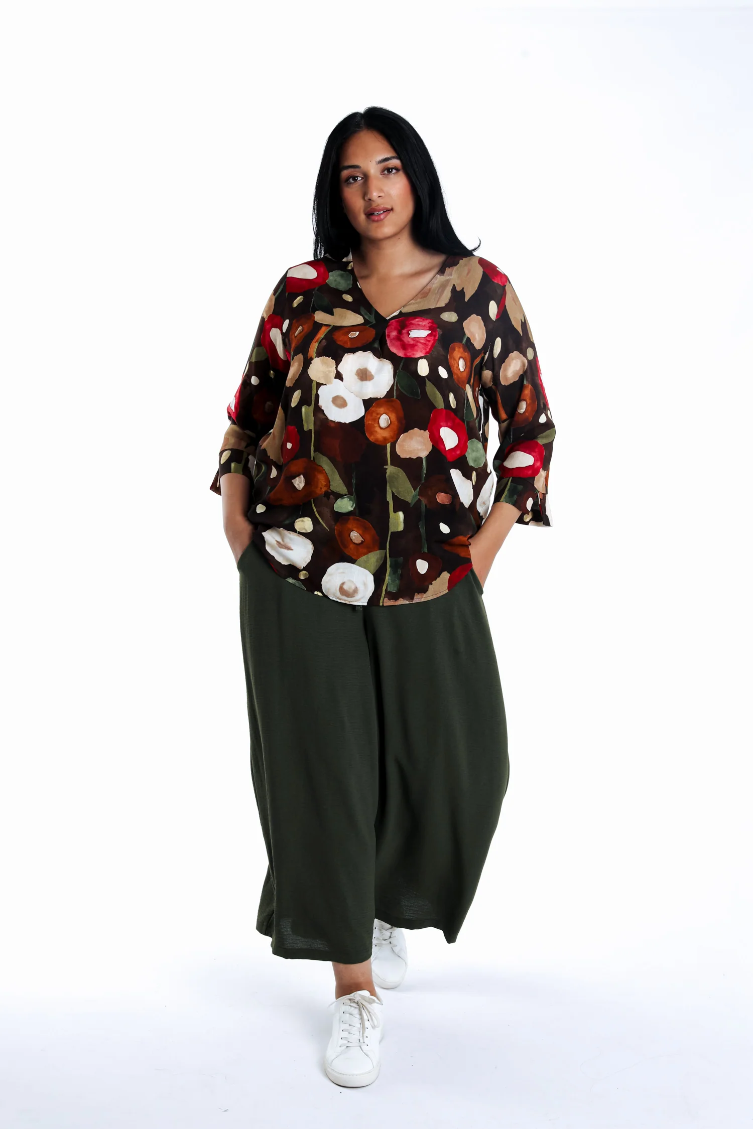 Blouse en viscose imprimé coquelicots - Image 6