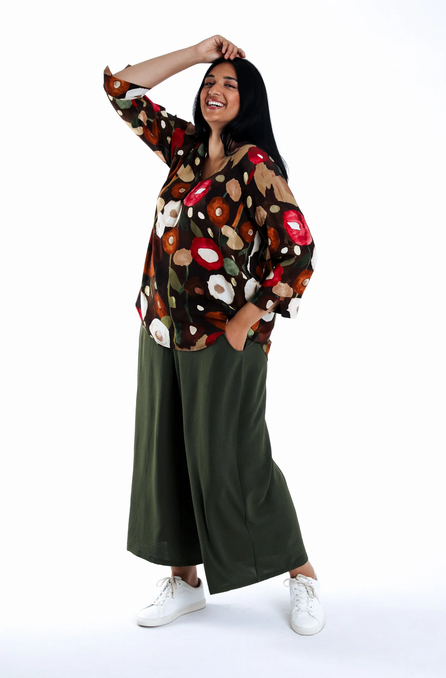 Blouse en viscose imprimé coquelicots - Image 7