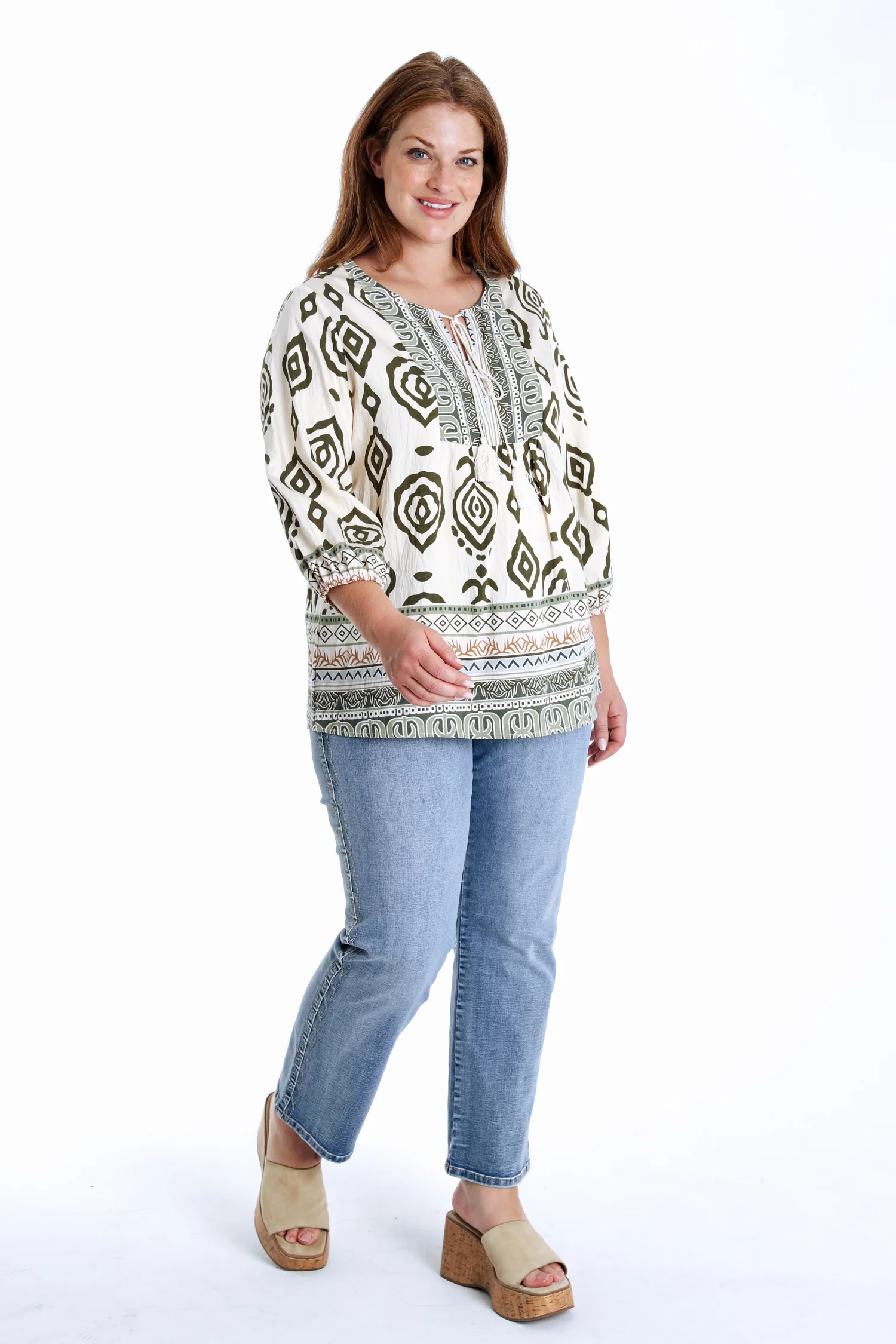 Blouse en viscose imprimé ethnique - Image 8