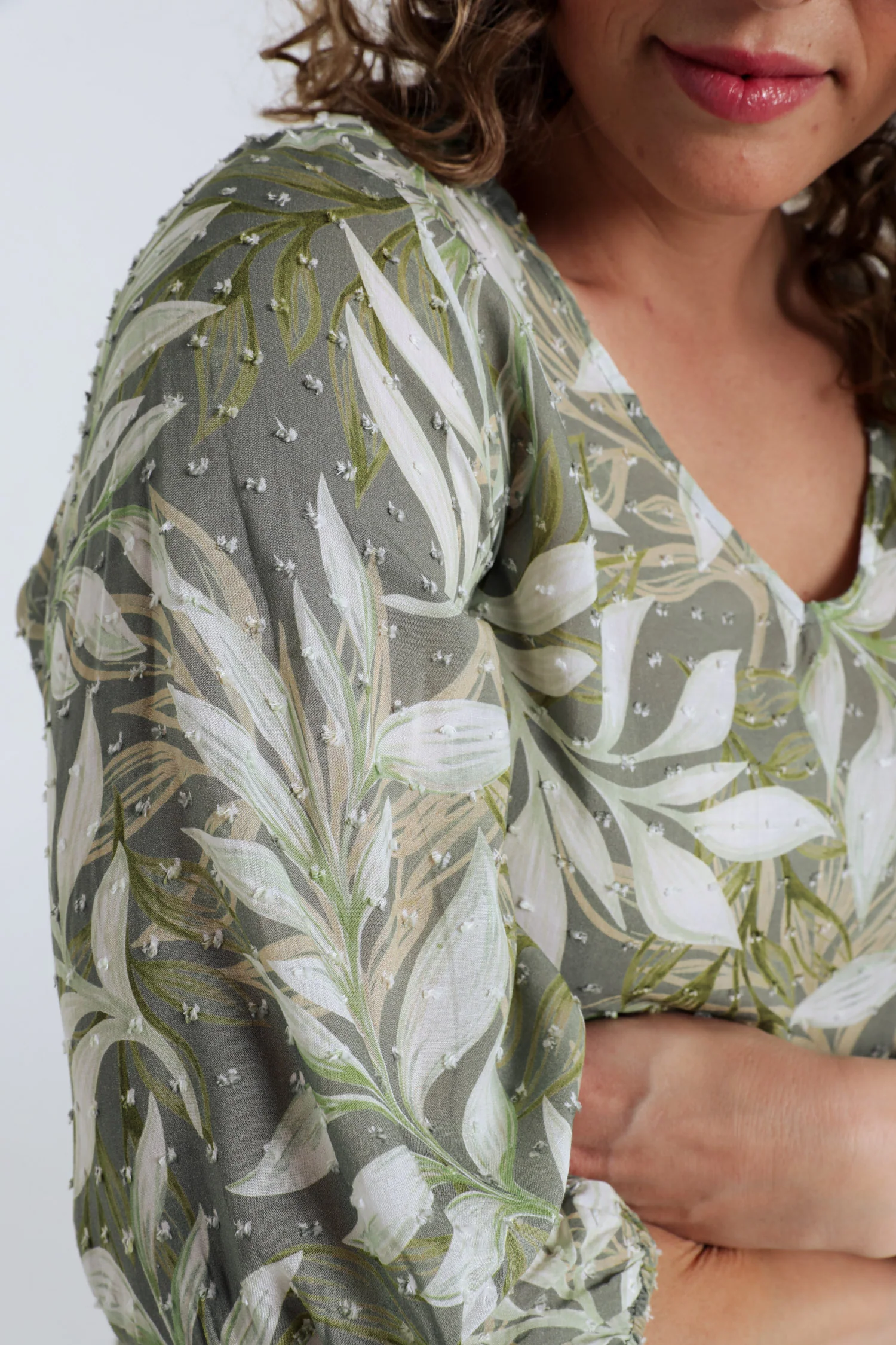 Blouse en viscose imprimé feuillage - Image 4