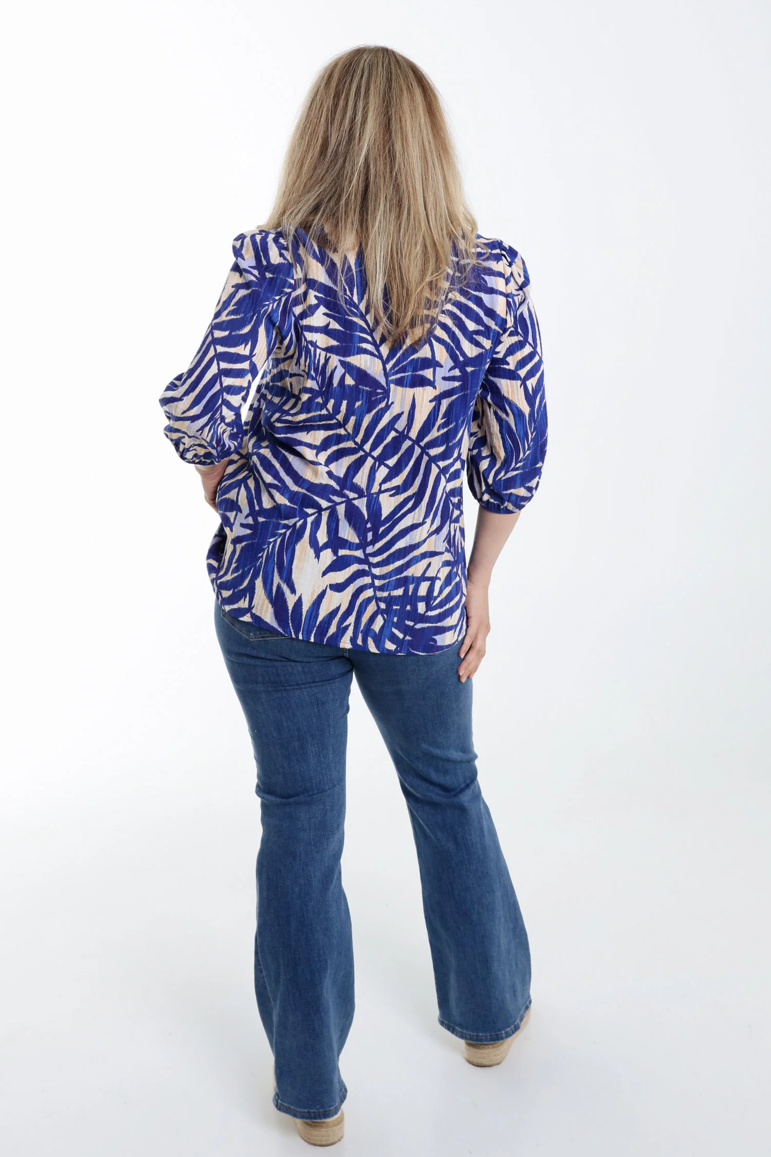 Blouse en viscose imprimé feuillage - Image 13