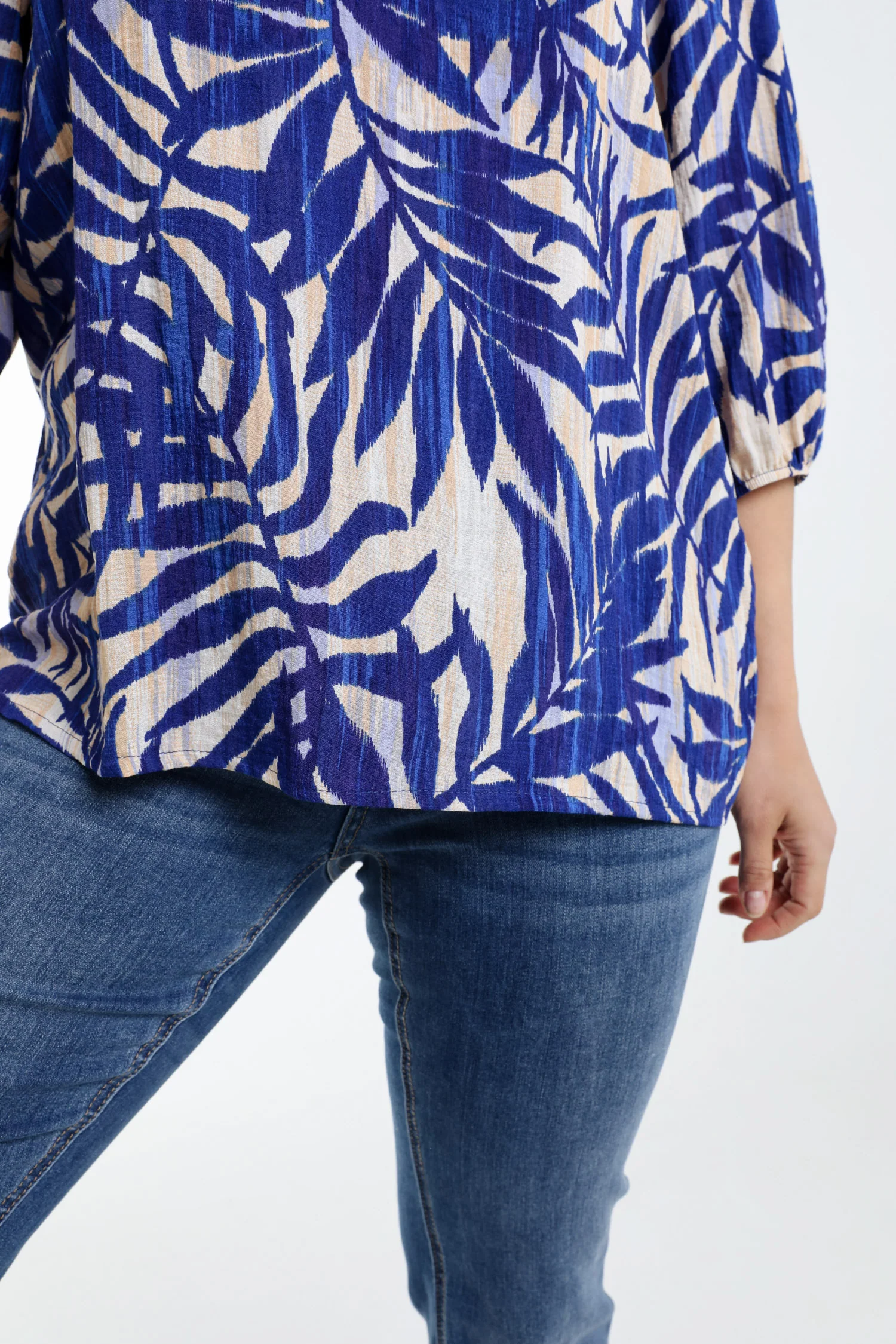 Blouse en viscose imprimé feuillage - Image 17