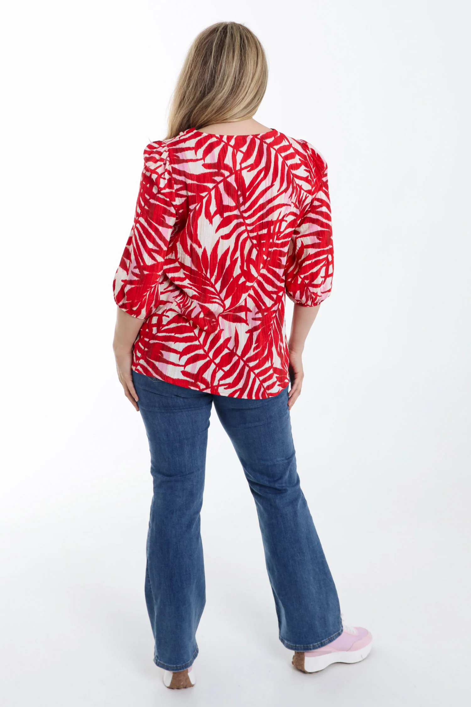 Blouse en viscose imprimé feuillage - Image 2