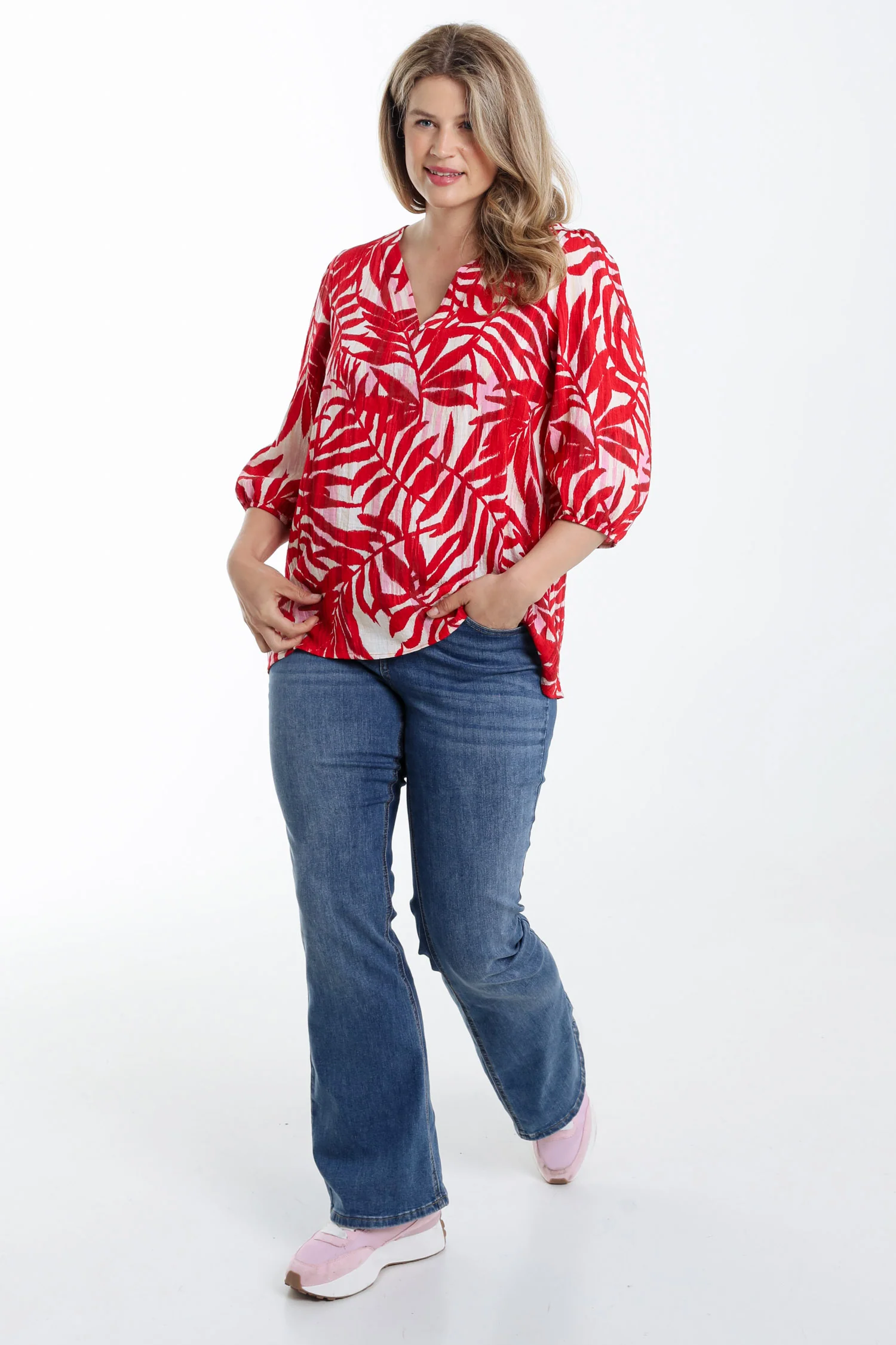 Blouse en viscose imprimé feuillage - Image 7