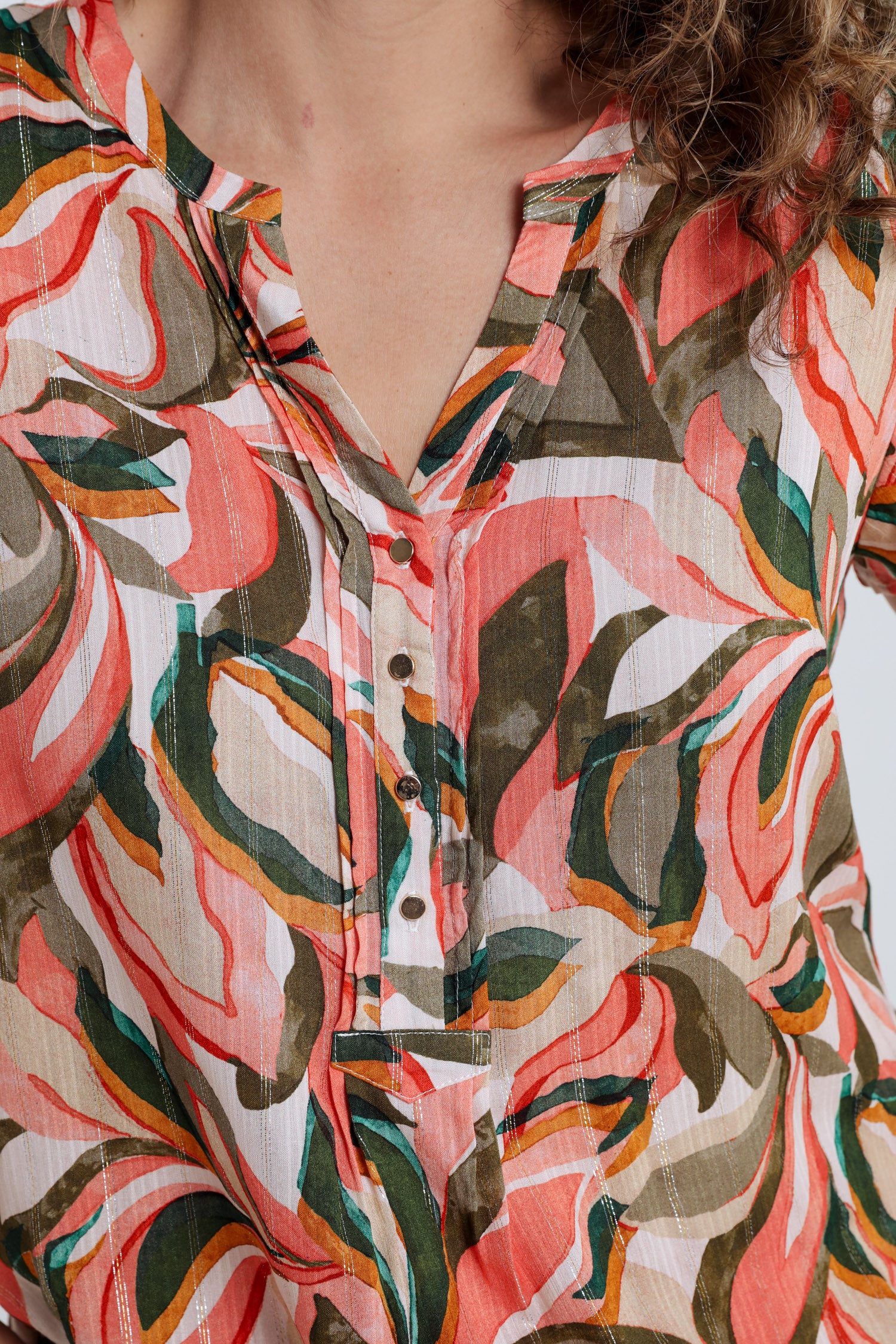 Blouse en viscose imprimé feuillage - Image 4