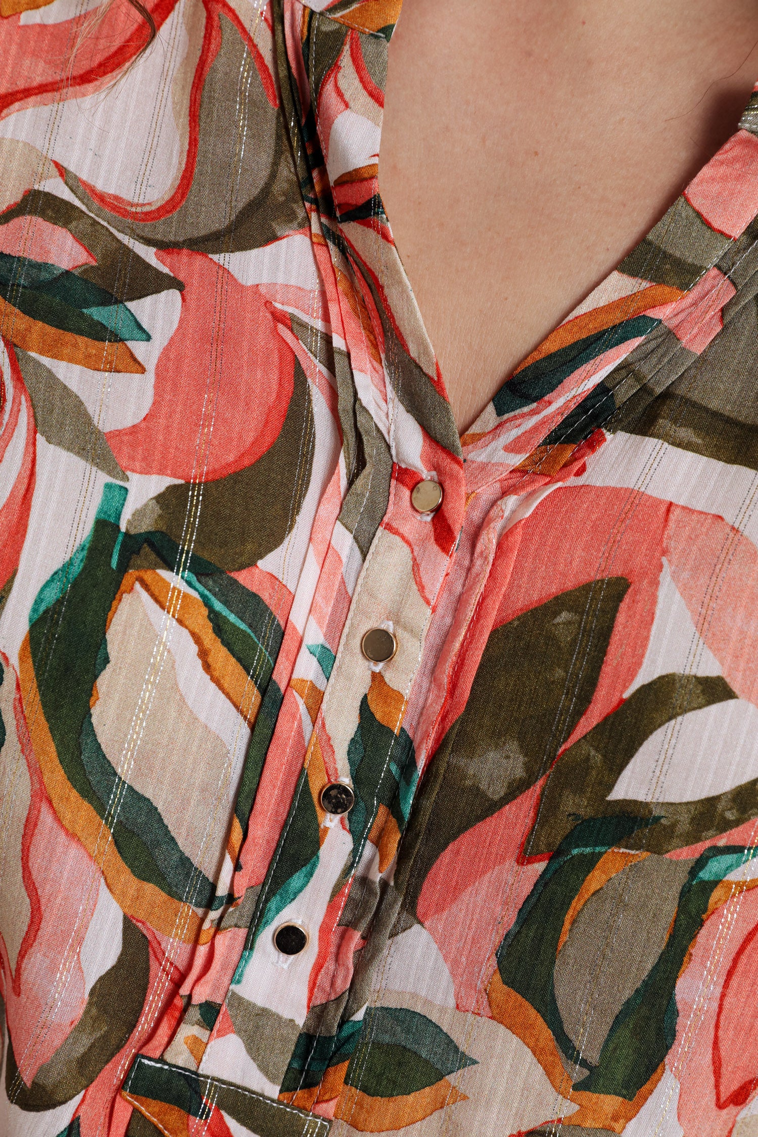 Blouse en viscose imprimé feuillage - Image 6