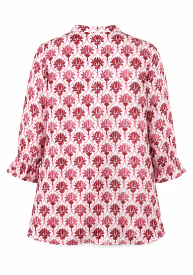 Blouse en viscose imprimé fleurs indiennes - Image 2