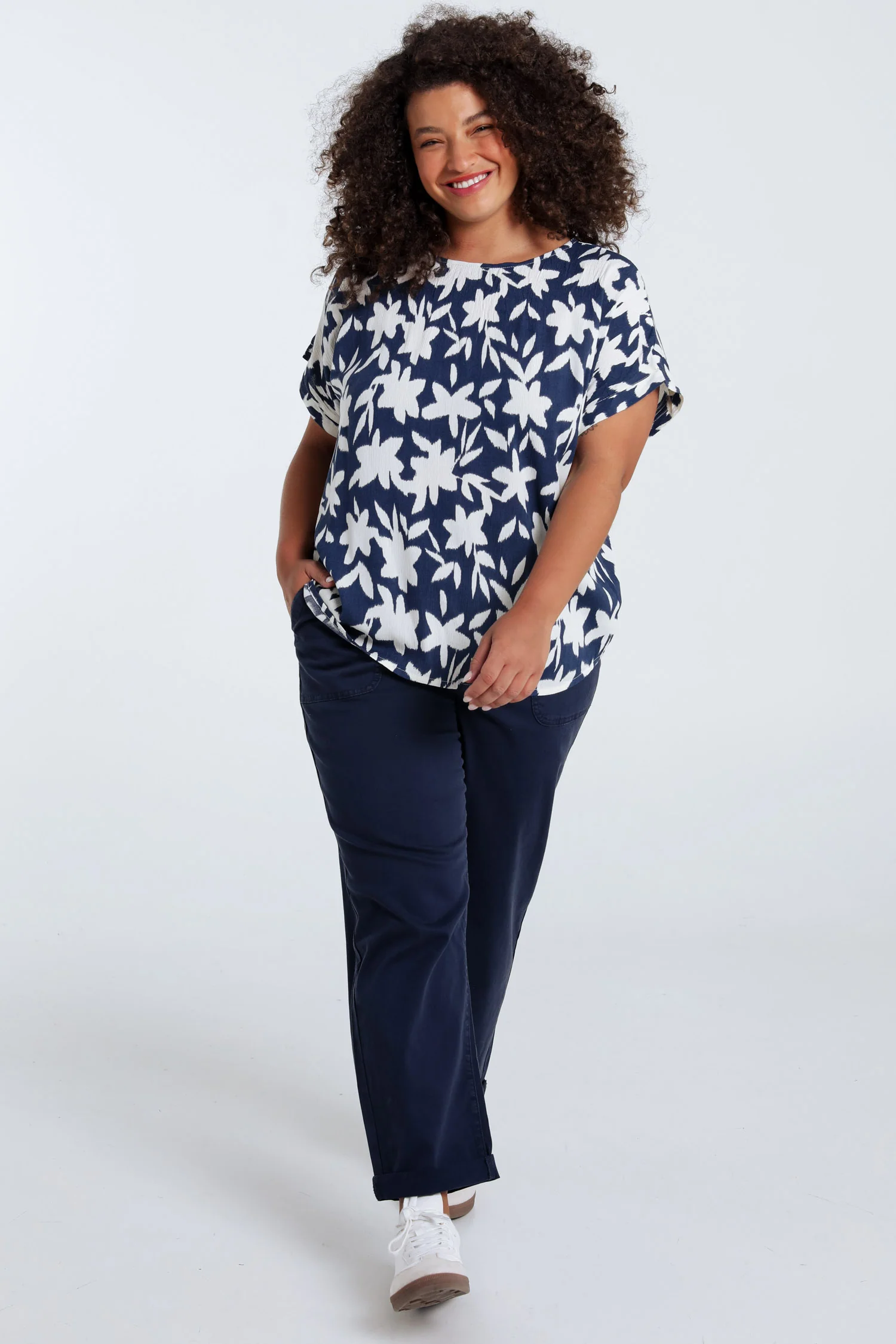Blouse en viscose imprimé floral bicolore - Image 8