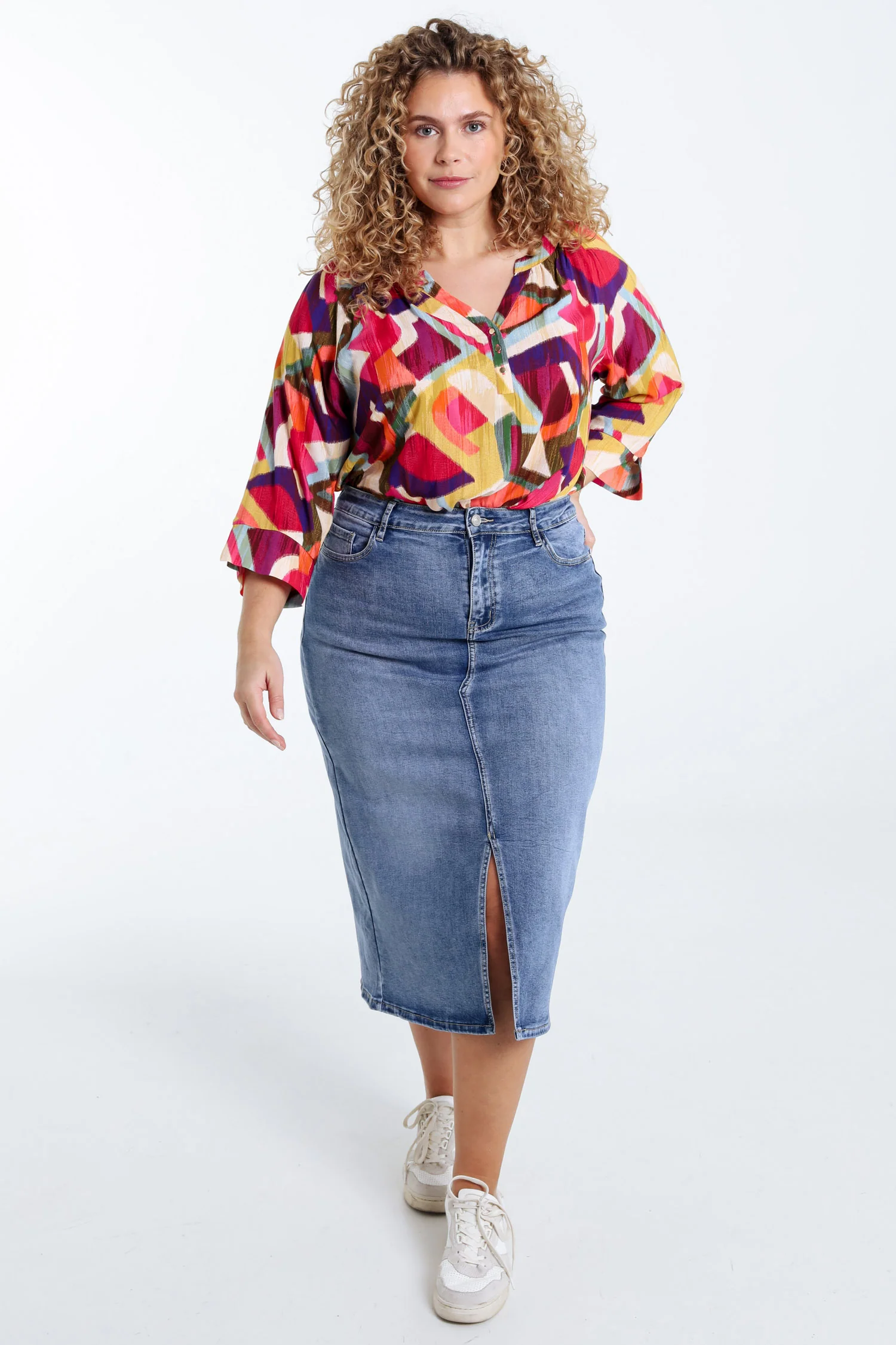 Blouse en viscose imprimé graphique - Image 8
