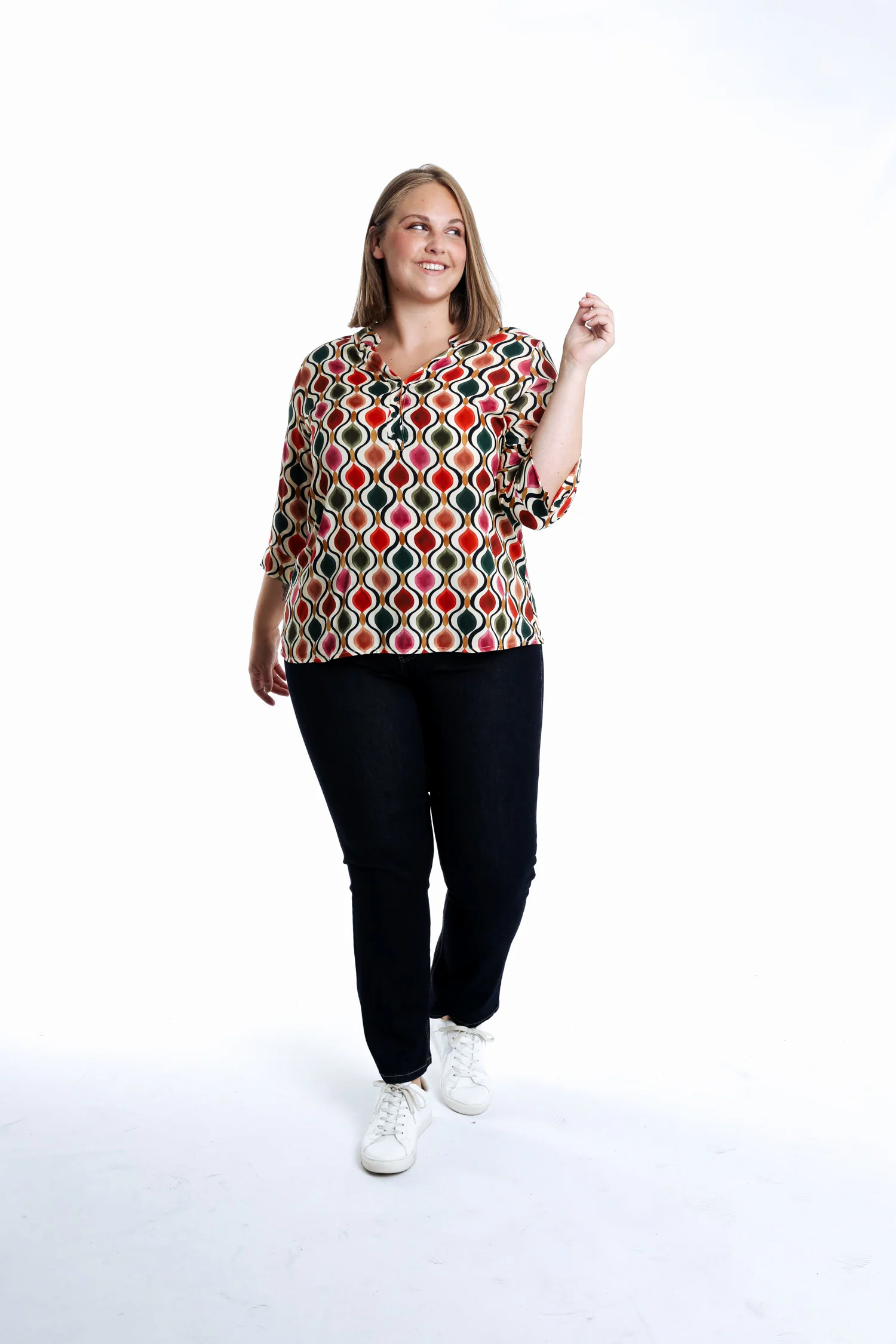 Blouse en viscose imprimé graphique - Image 6