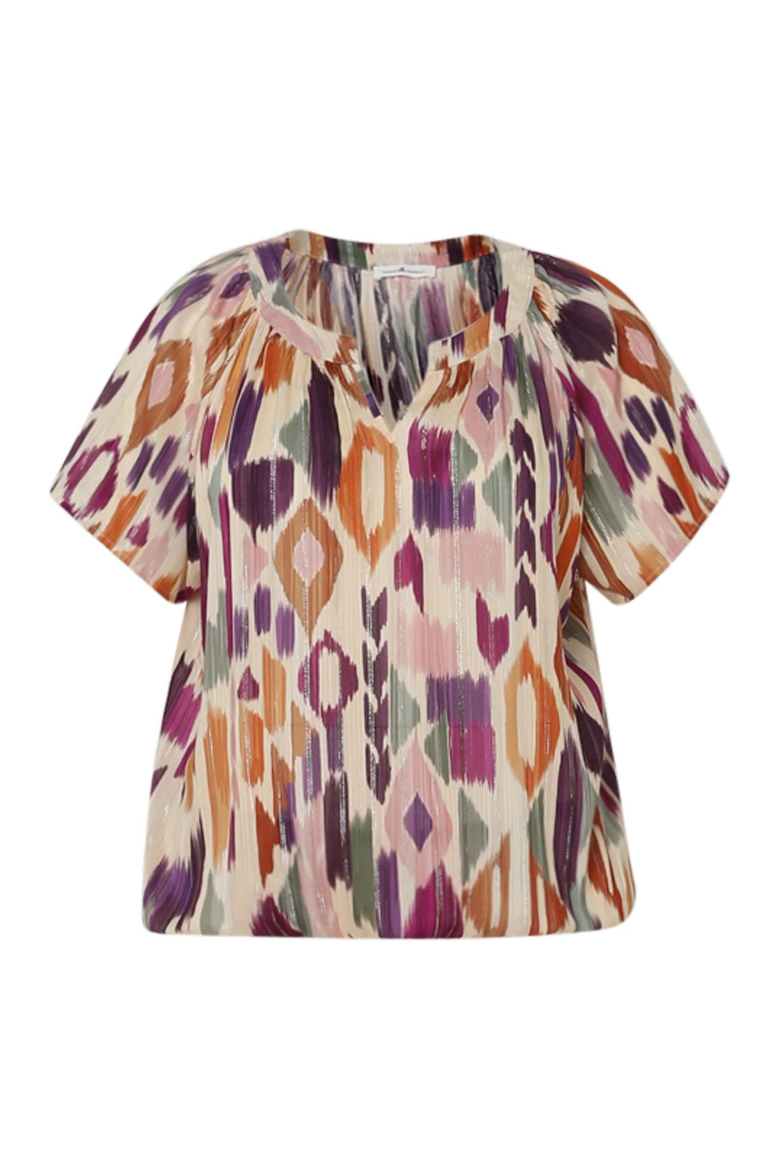 Blouse en viscose imprimé graphique avec lurex - Image 10