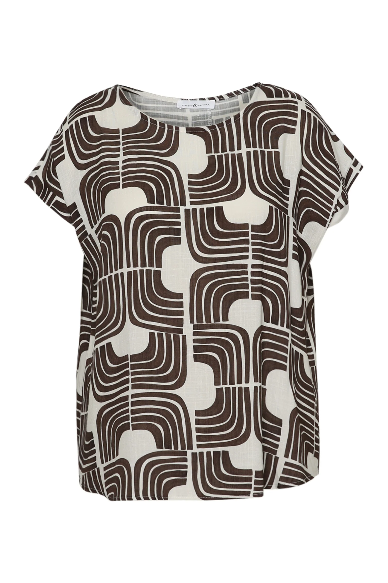 Blouse en viscose imprimé graphique bicolore - Image 10