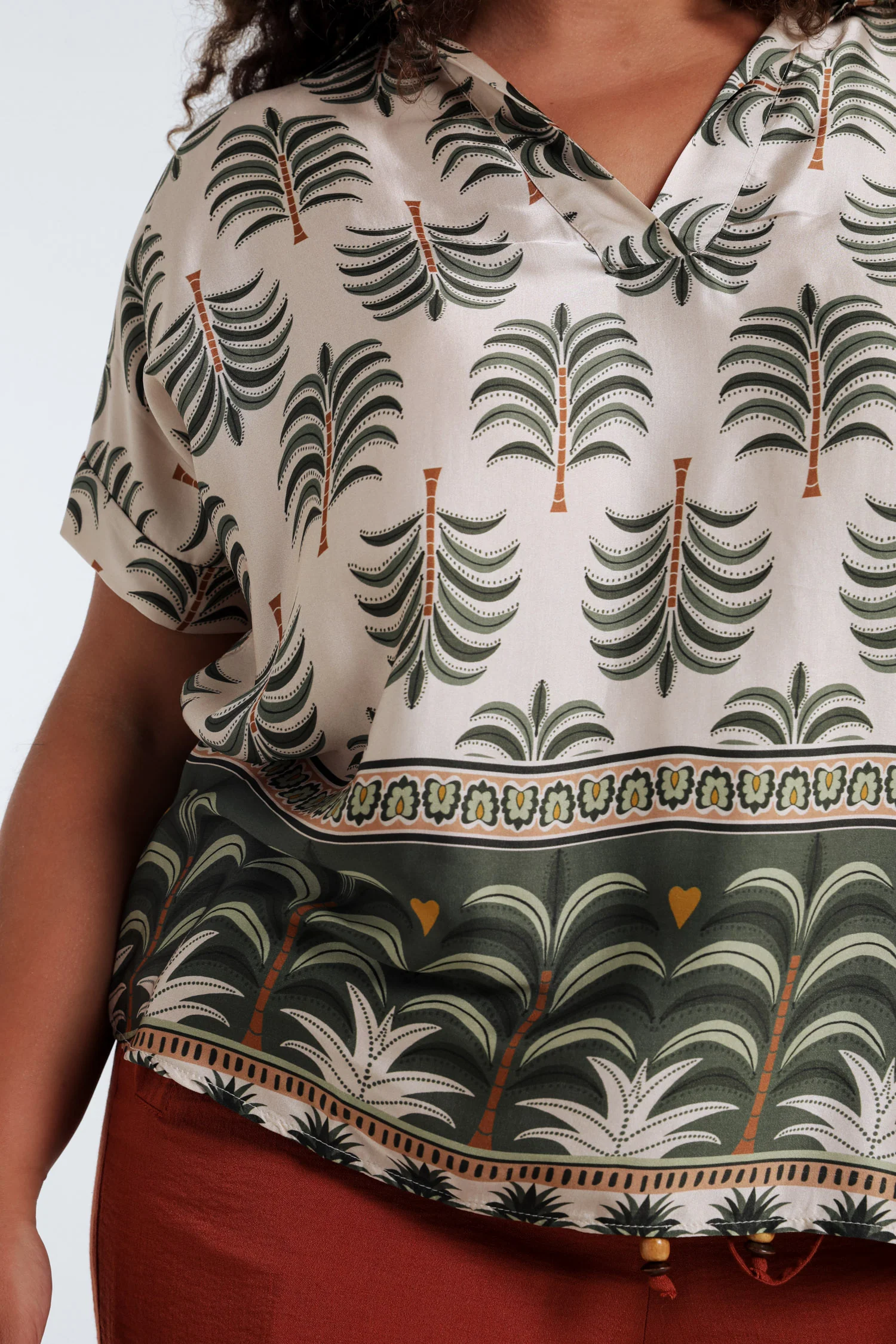 Blouse en viscose imprimé palmier - Image 6