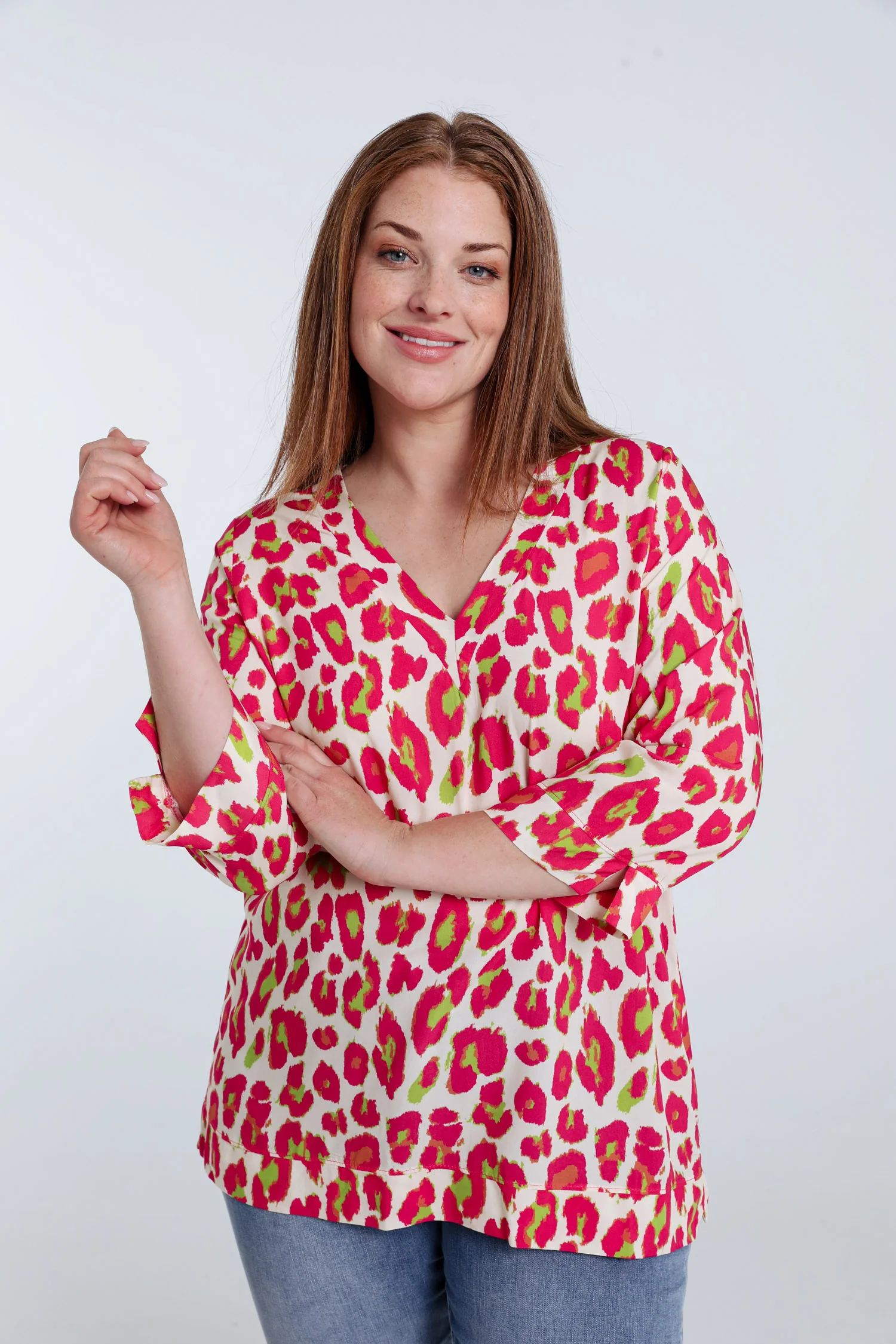 Blouse en viscose imprimé peau de bête