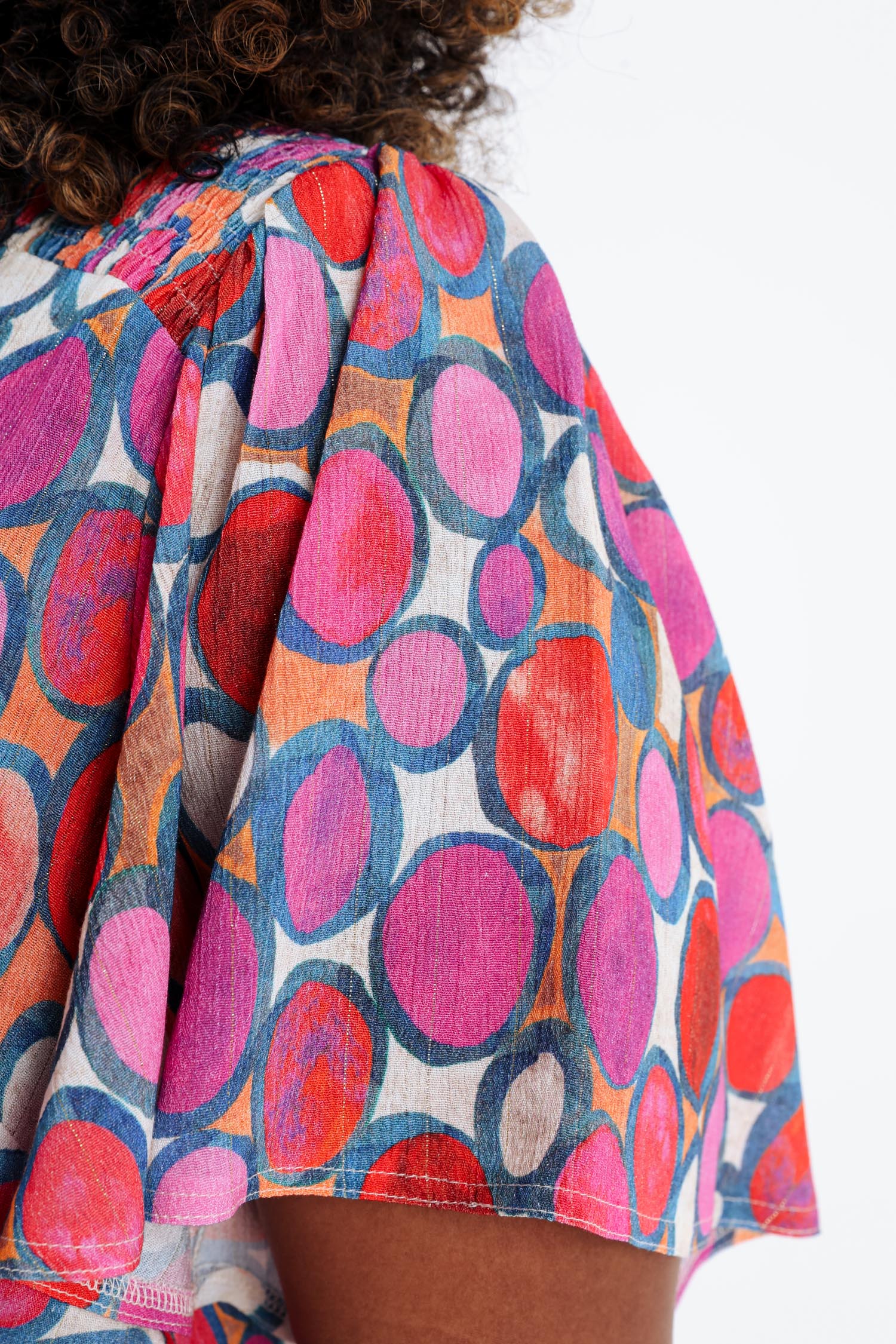Blouse en viscose imprimé ronds - Image 5