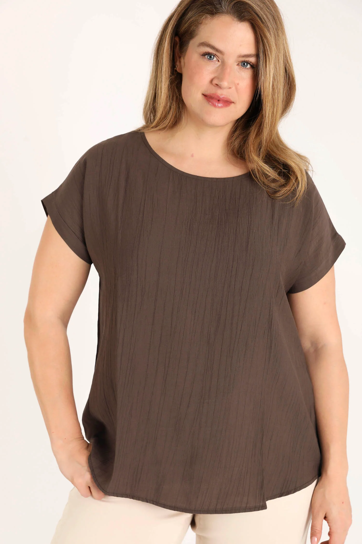 Blouse en viscose unie