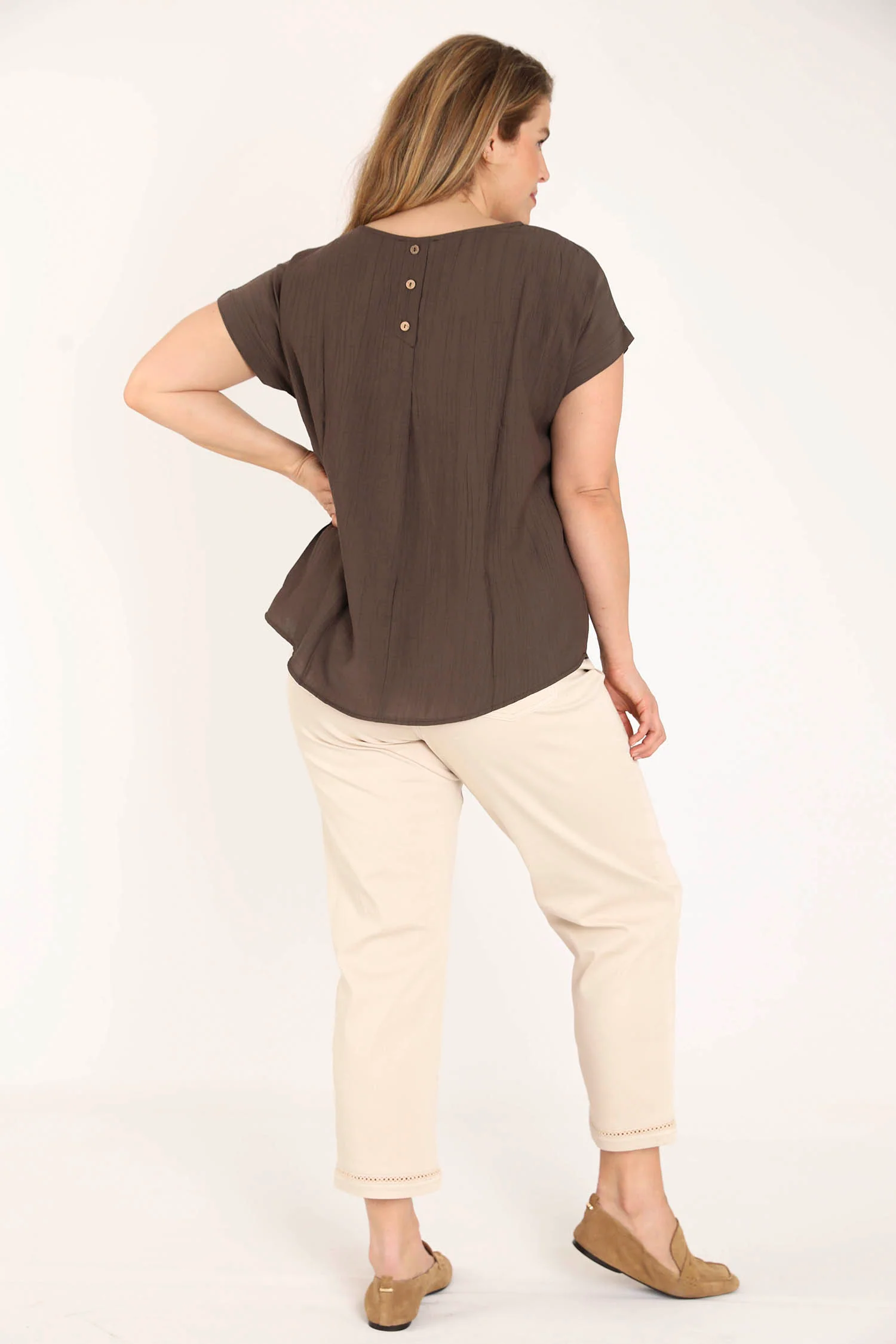 Blouse en viscose unie - Image 2