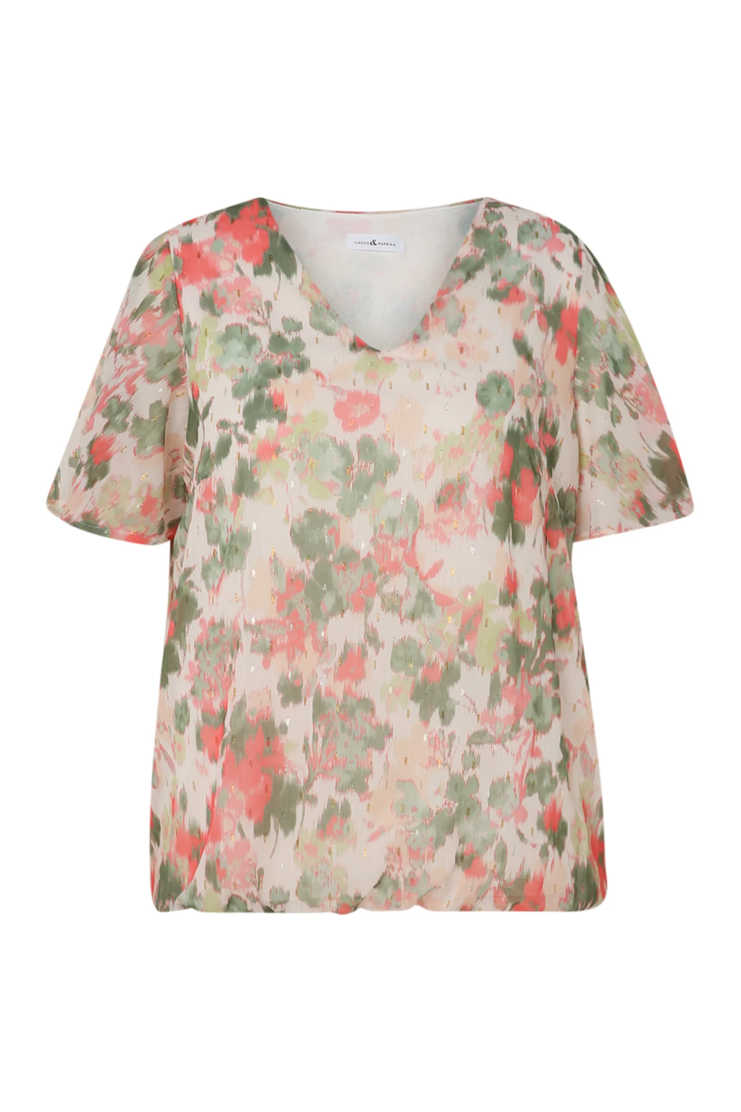 Blouse imprimé fleurs avec lurex - Image 10