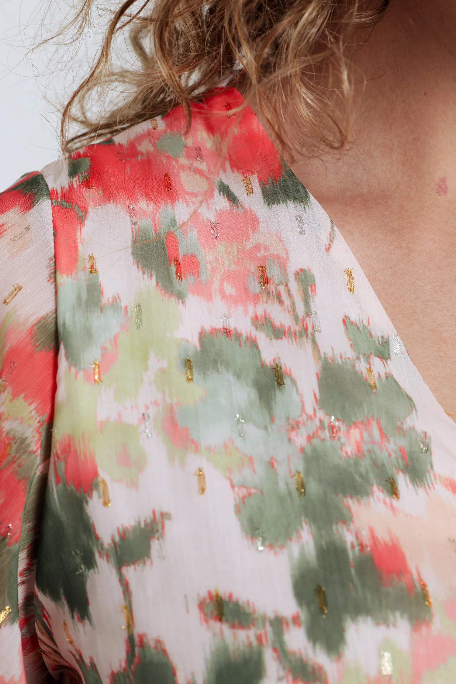 Blouse imprimé fleurs avec lurex - Image 6