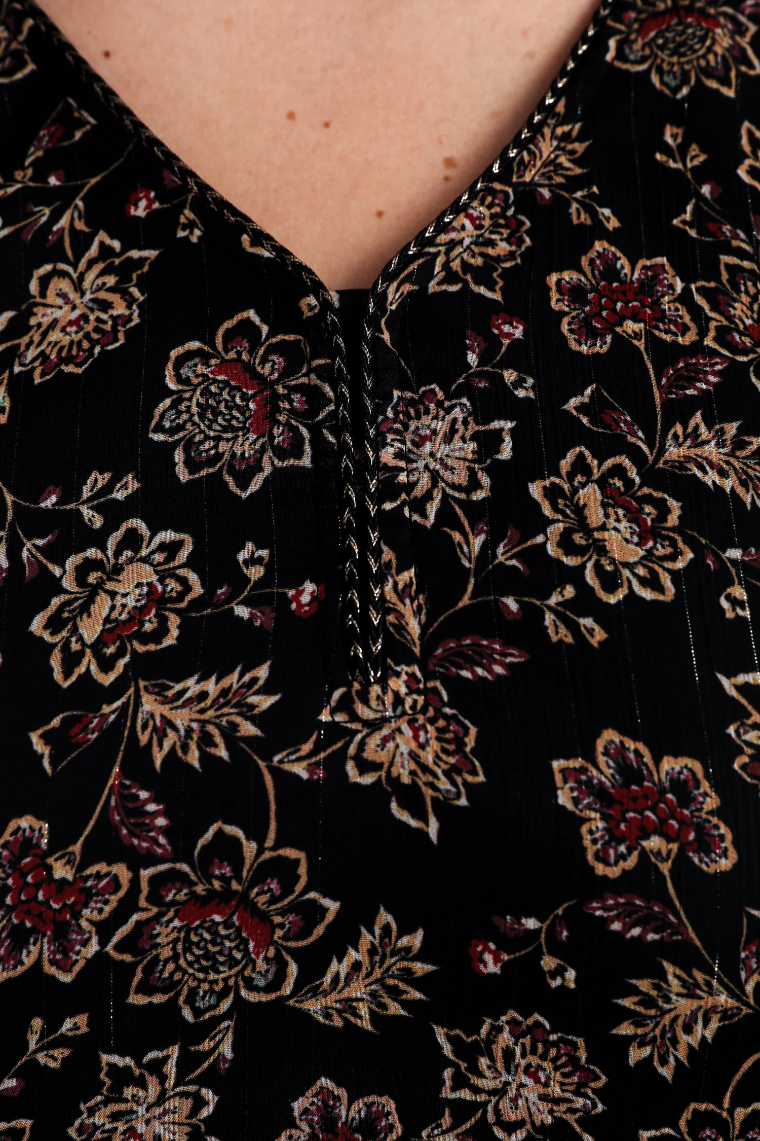 Blouse imprimé fleurs indiennes - Image 4