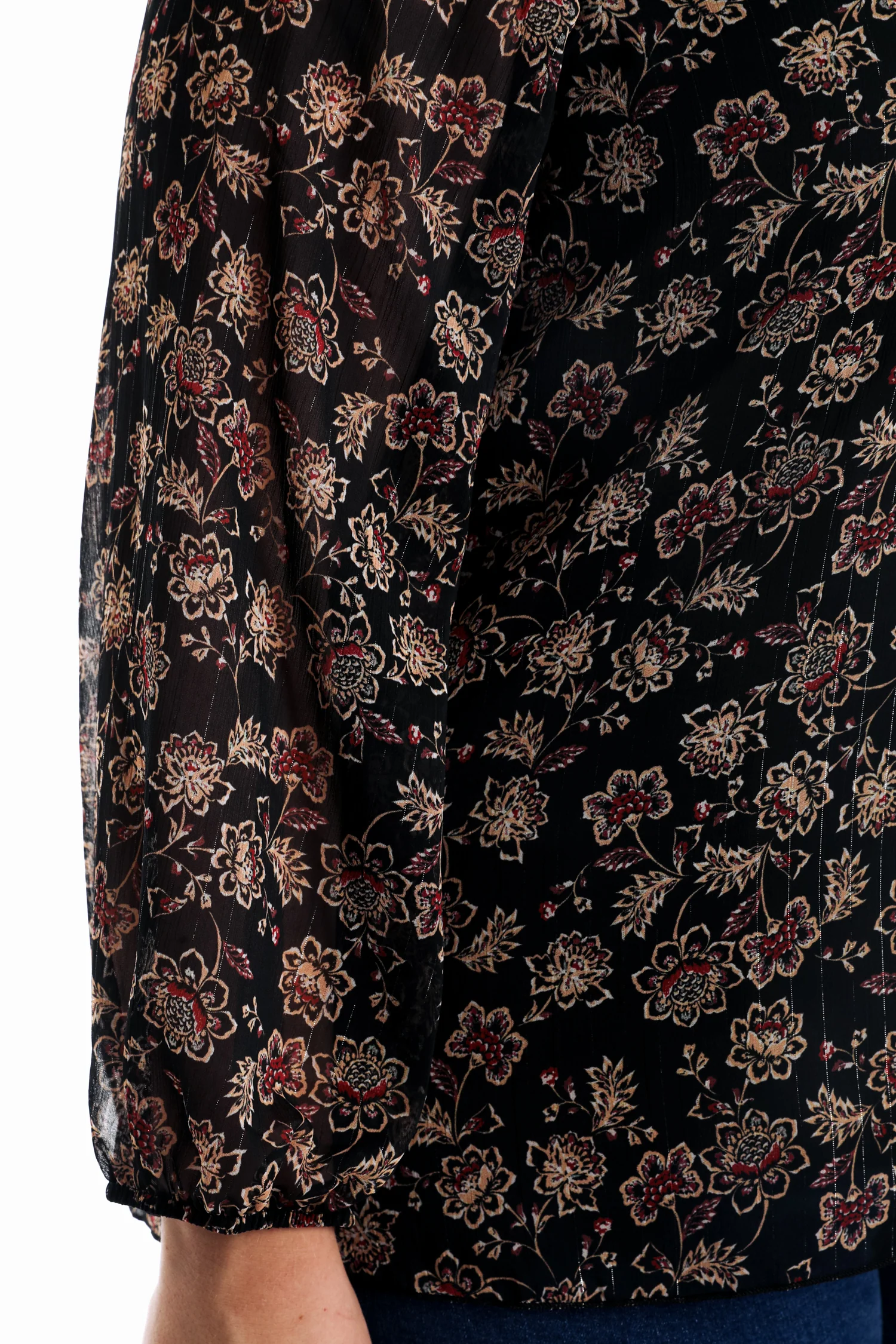 Blouse imprimé fleurs indiennes - Image 5