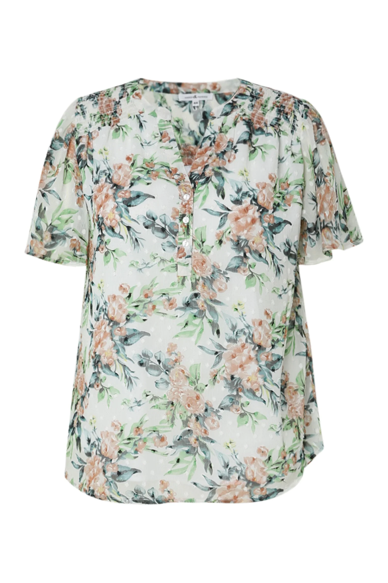 Blouse imprimé floral et plumetis - Image 10