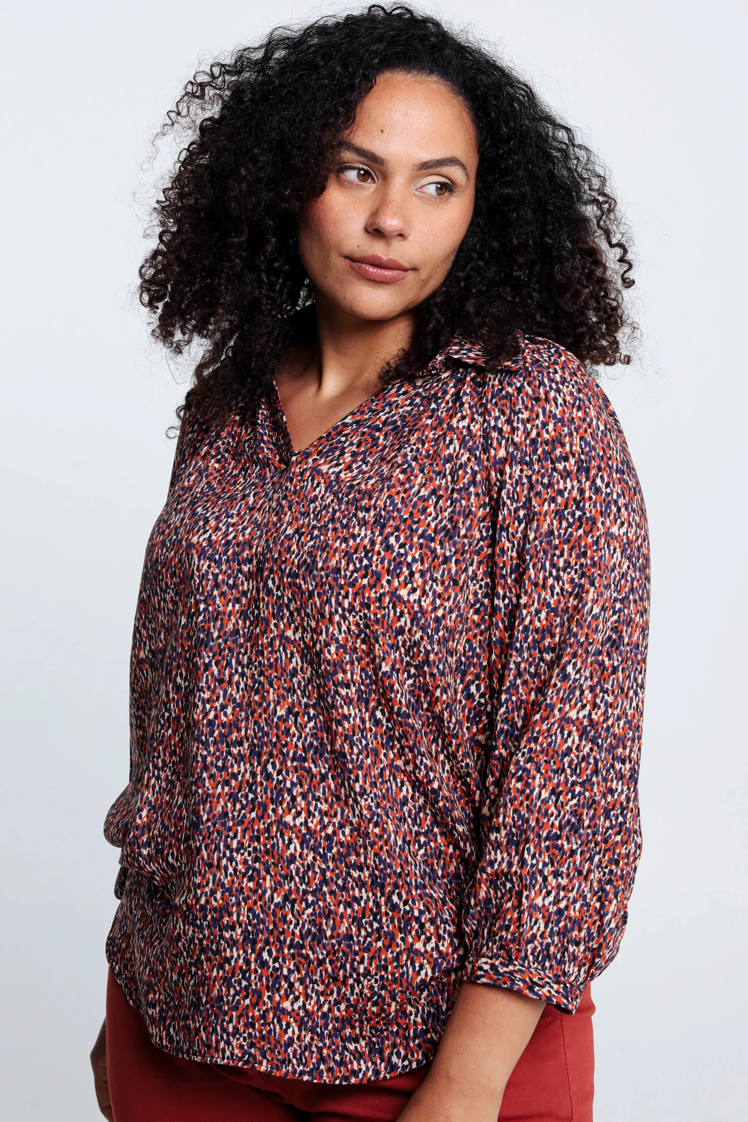 Blouse imprimé peau de bête en viscose