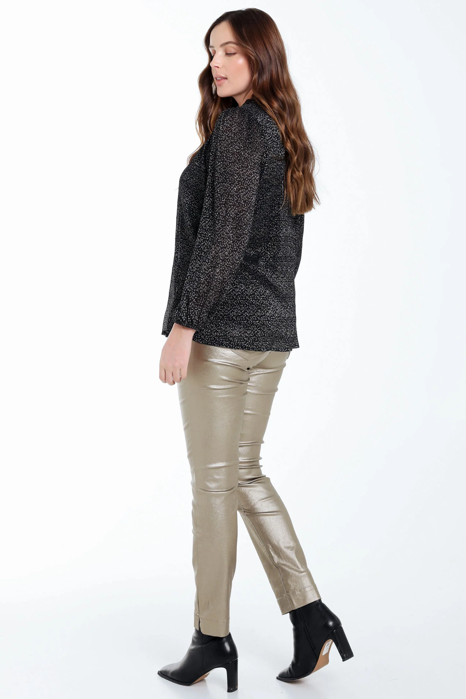 Blouse imprimé pois avec foil - Image 2