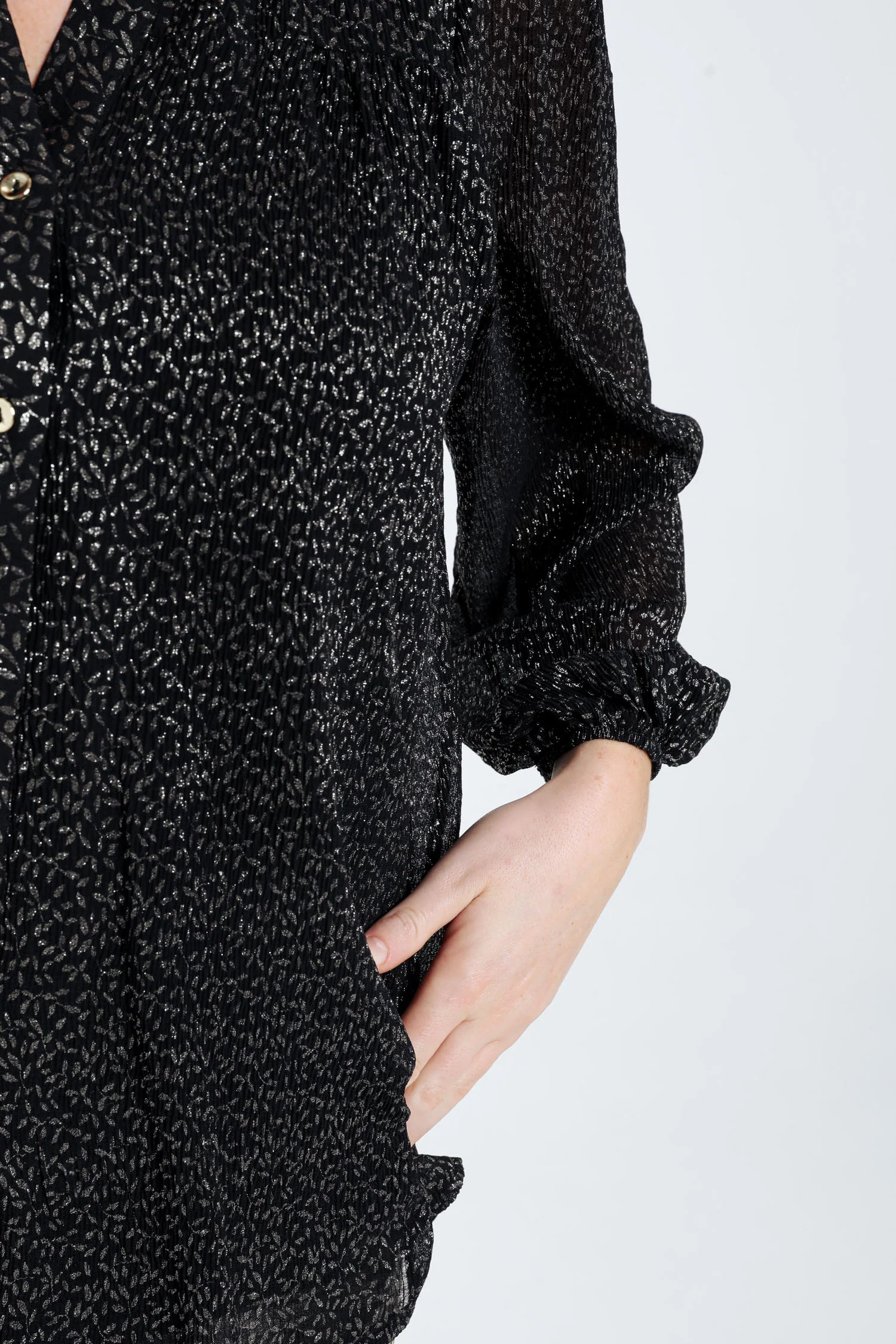Blouse imprimé pois avec foil - Image 5