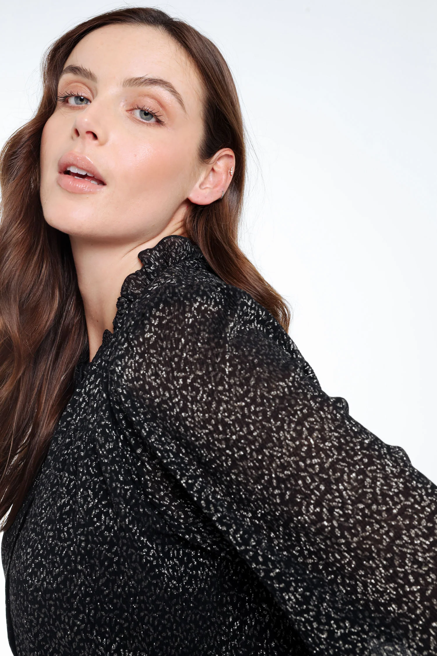 Blouse imprimé pois avec foil - Image 6