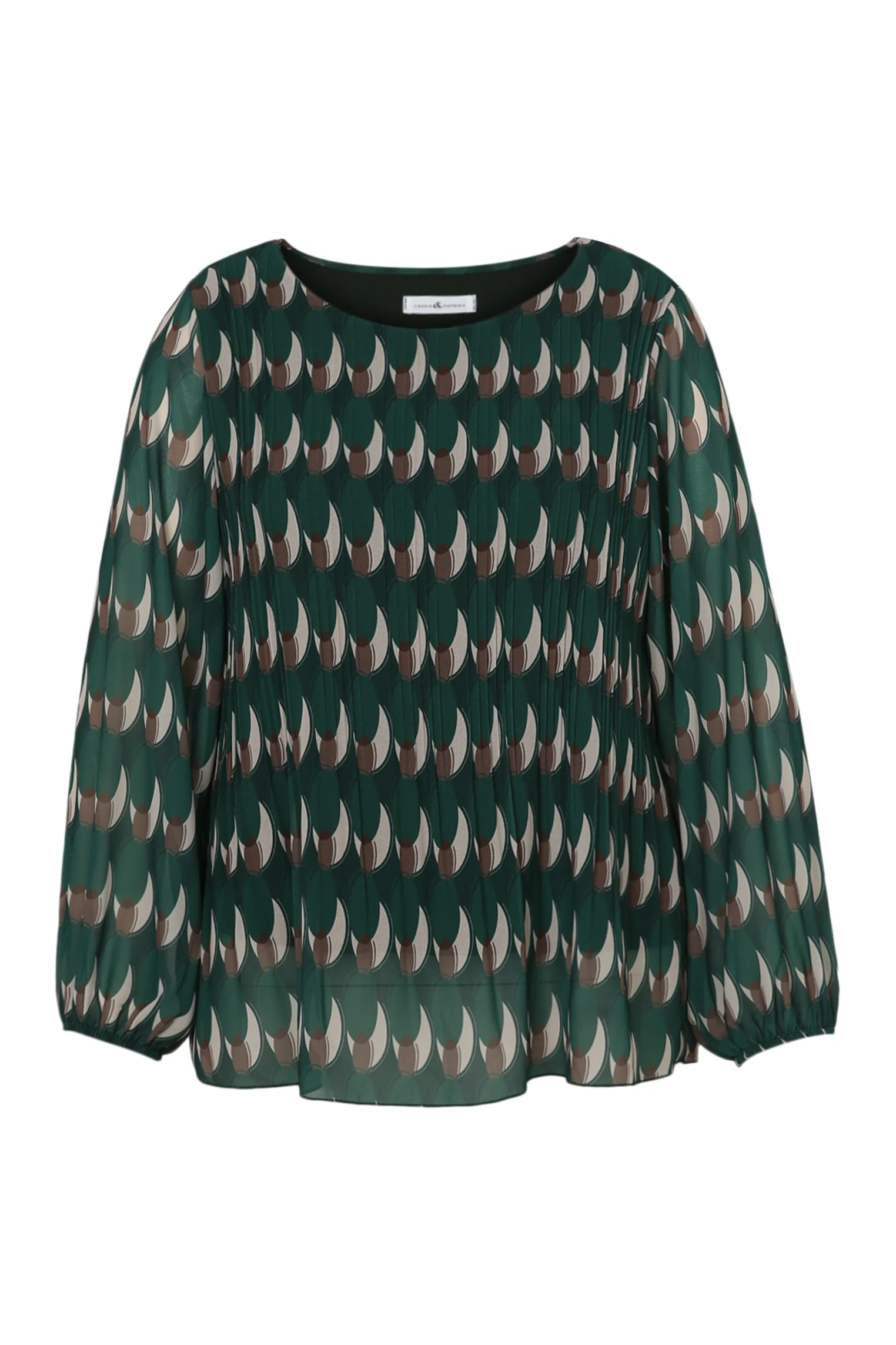 Blouse plissée imprimé graphique - Image 10