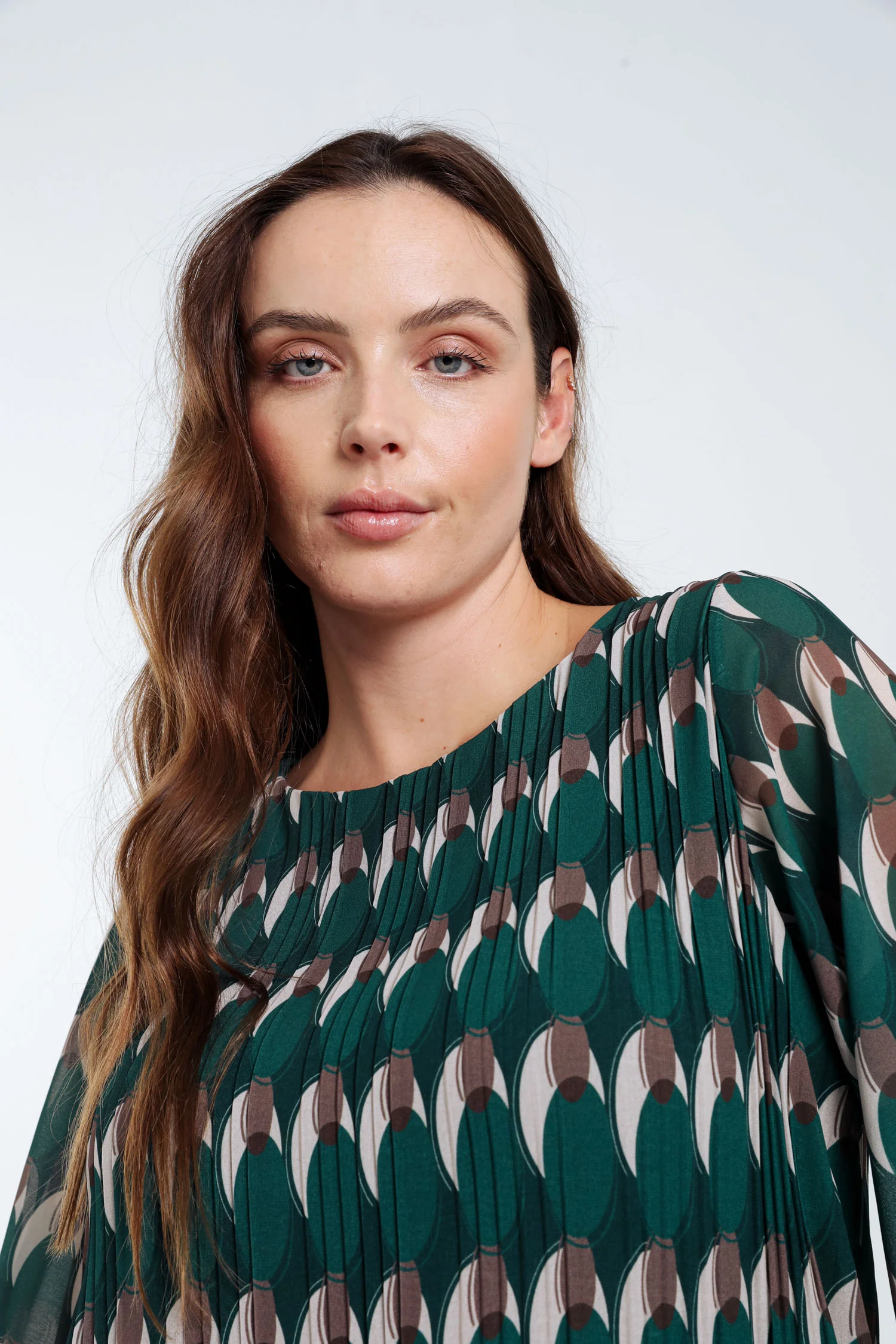 Blouse plissée imprimé graphique - Image 3