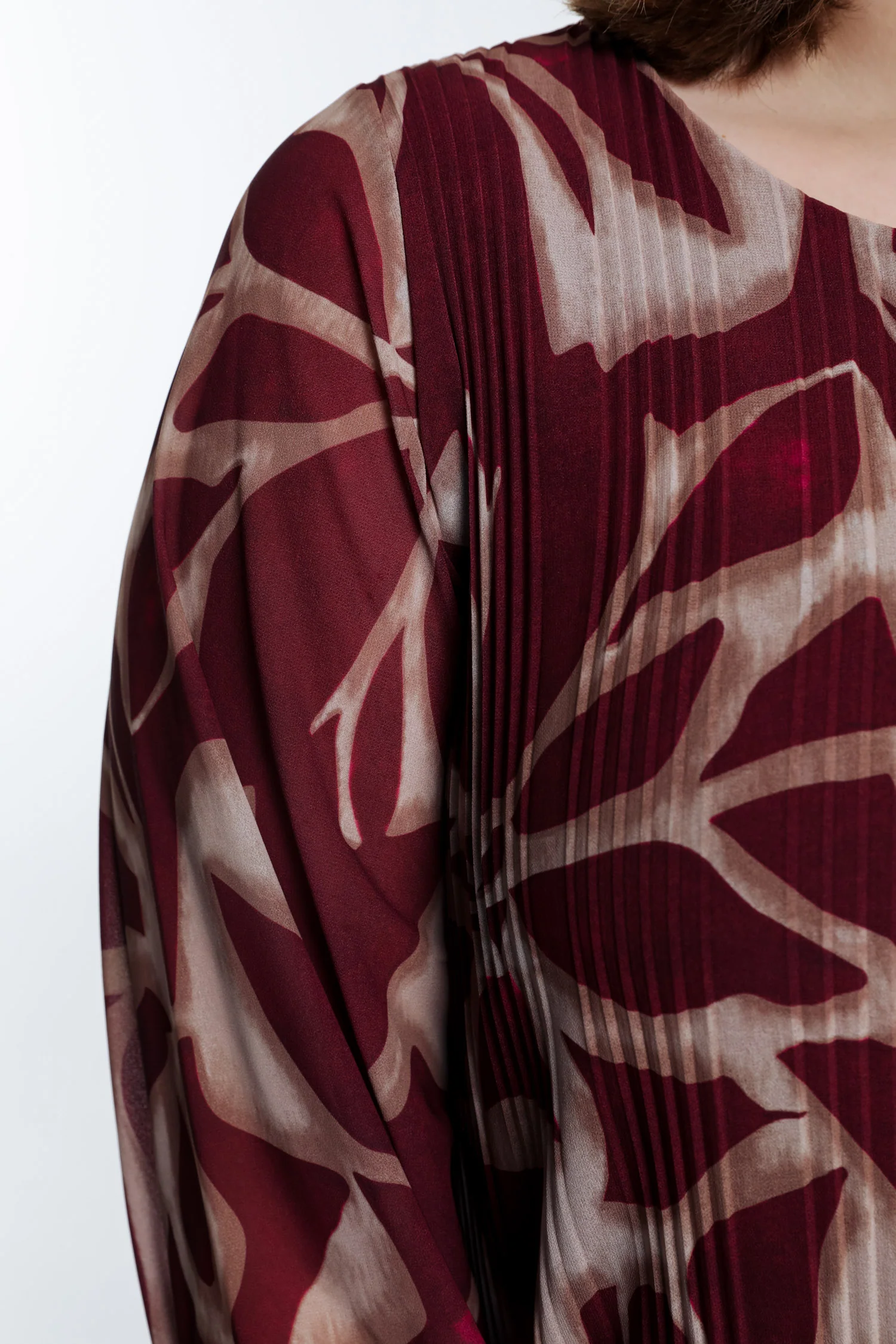 Blouse plissée imprimé graphique - Image 4