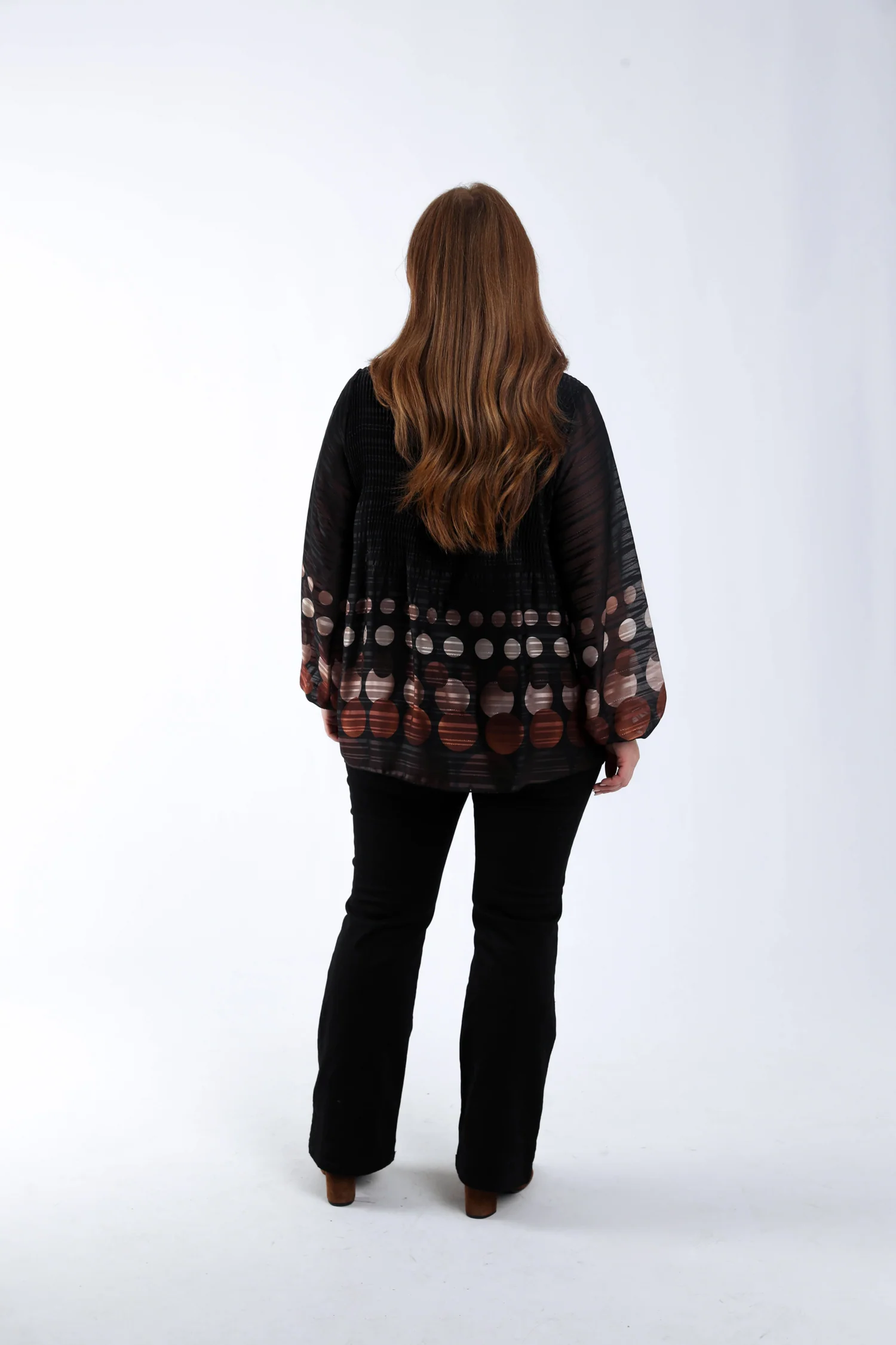 Blouse plissée imprimé ronds - Image 3