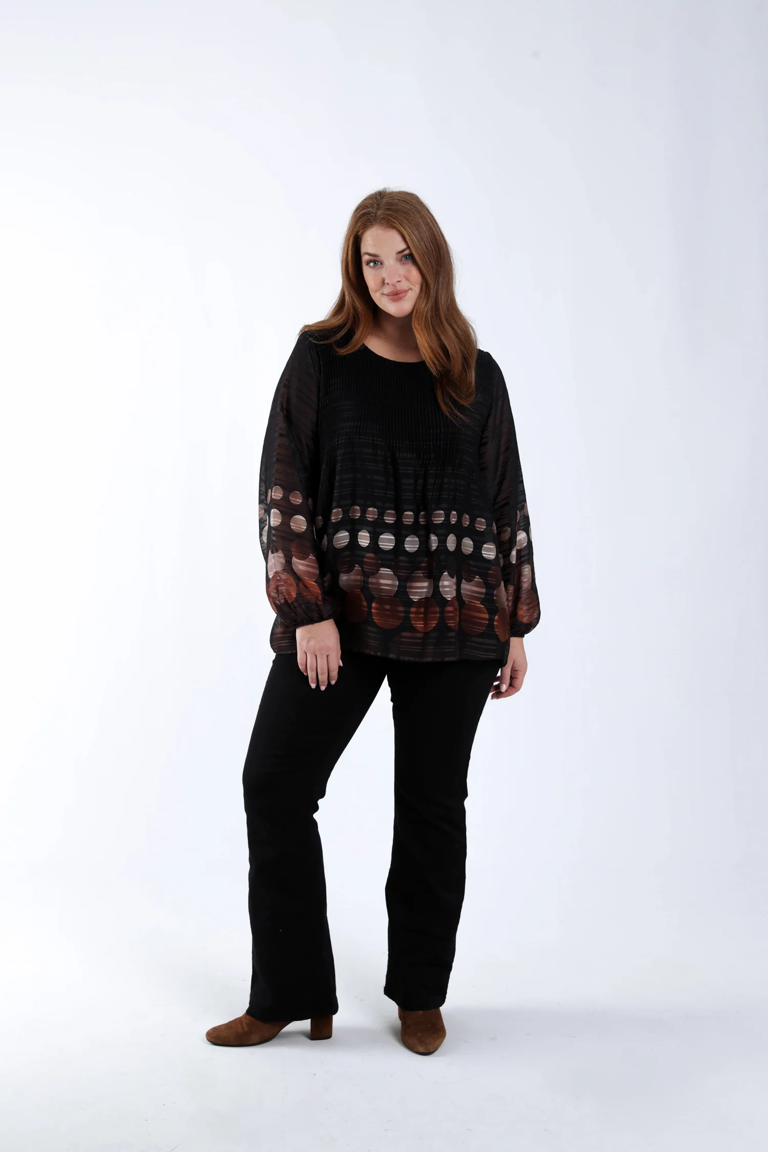 Blouse plissée imprimé ronds - Image 7