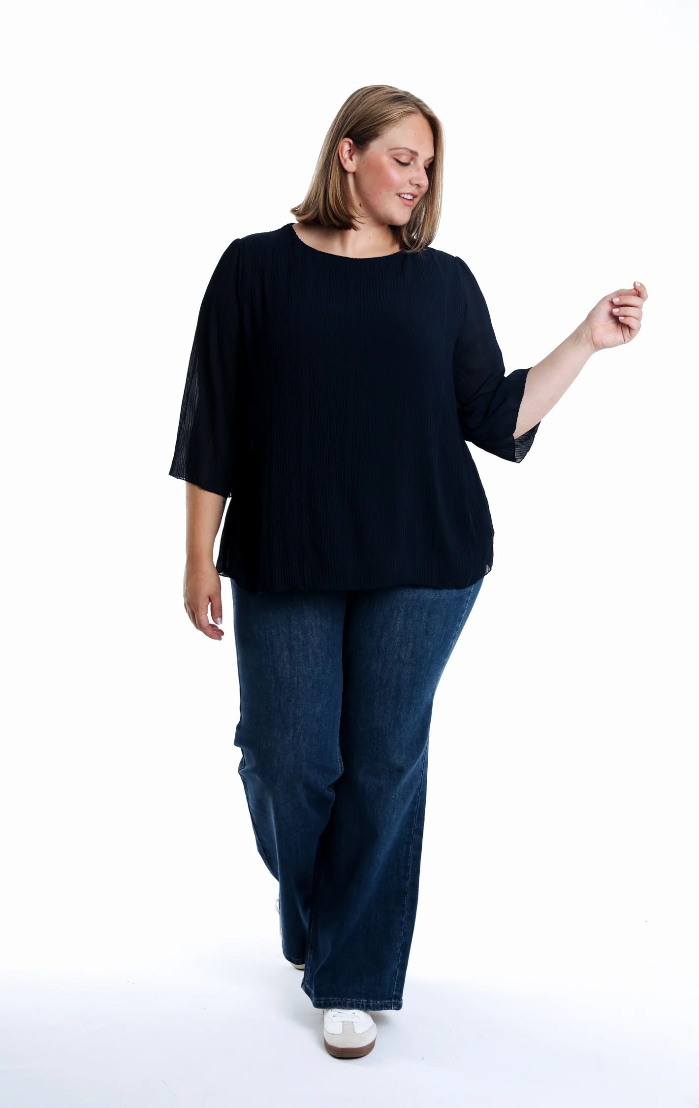 Blouse plissée unie - Image 5