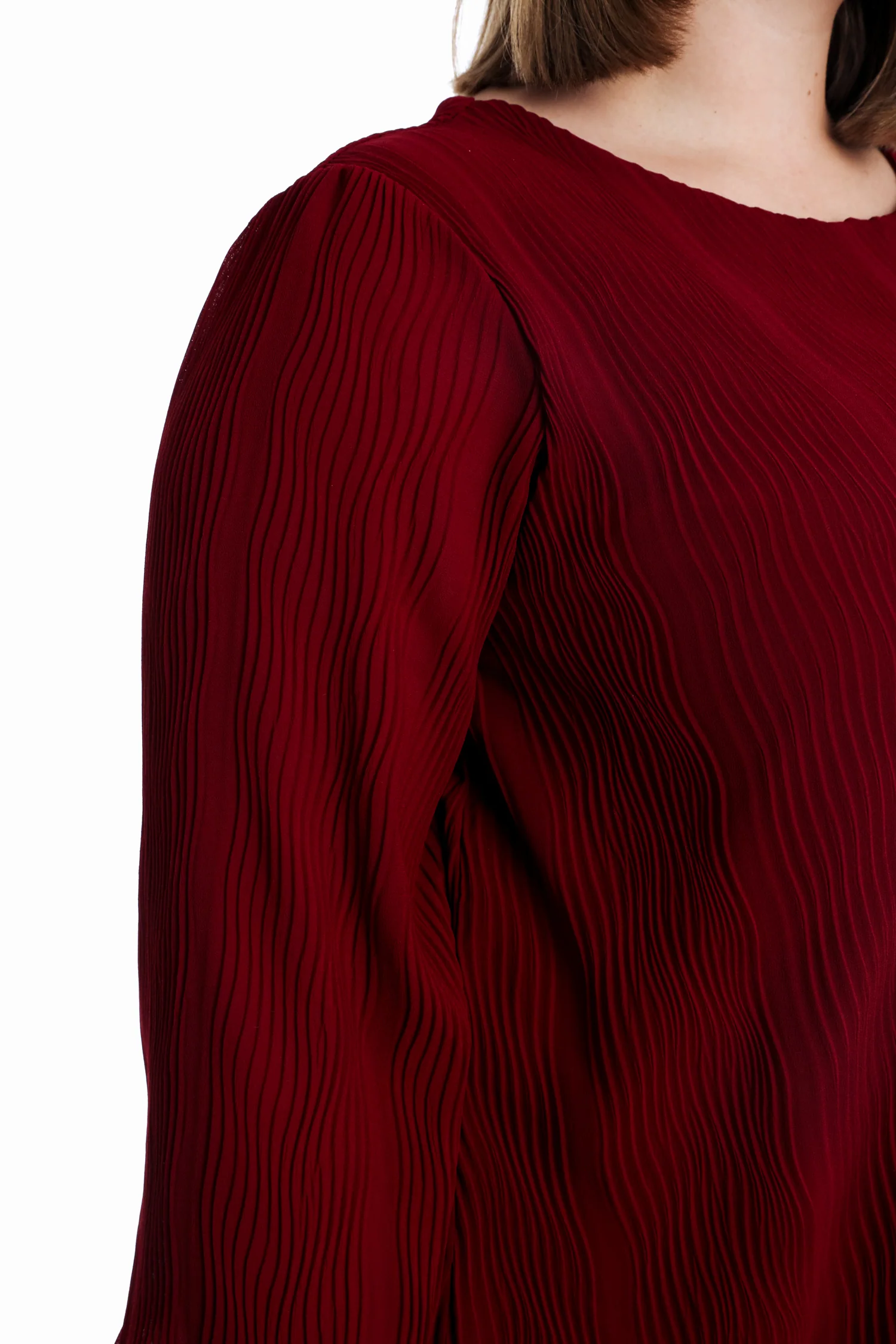 Blouse plissée unie - Image 4