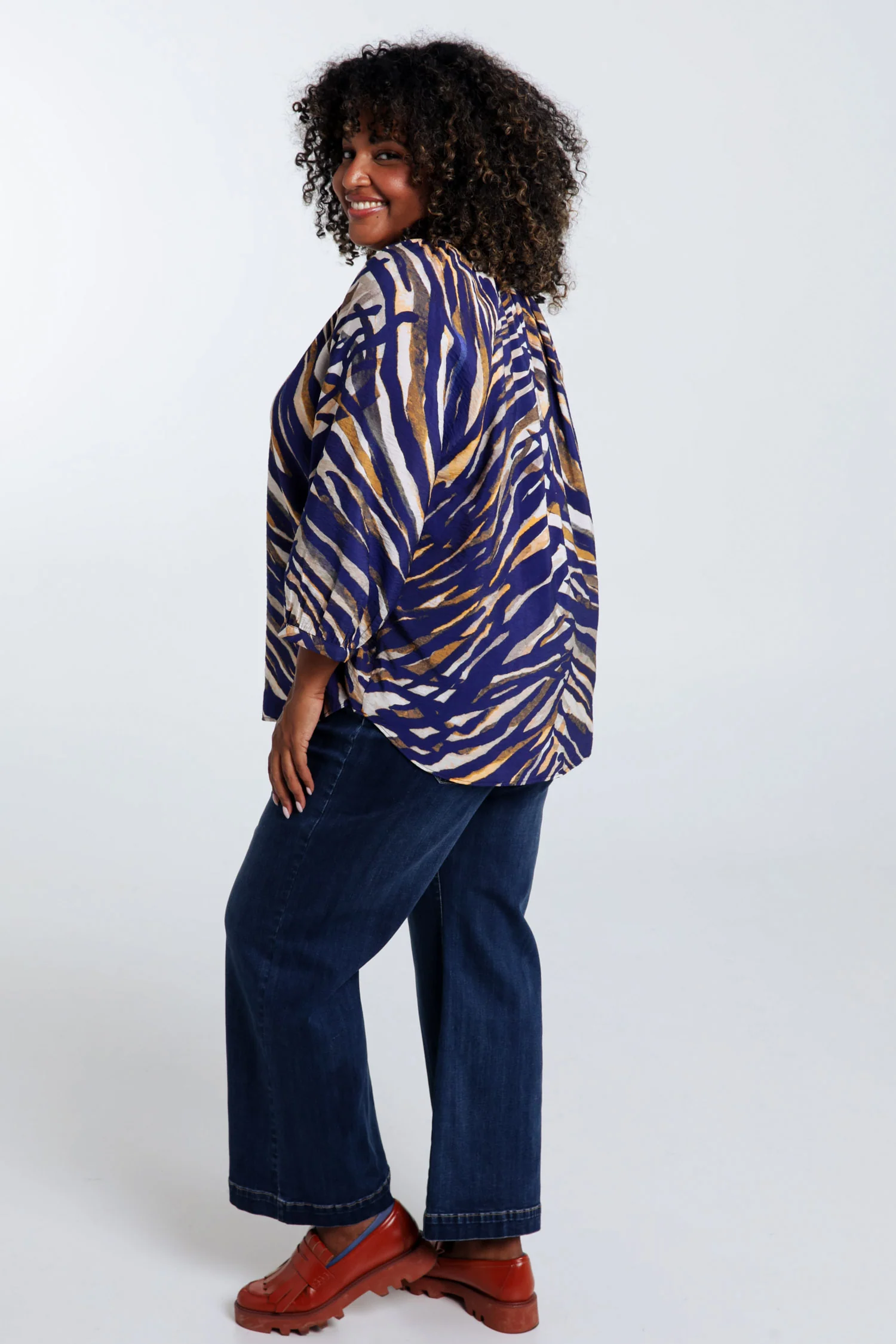 Blouse Raglan zèbre en viscose - Image 3