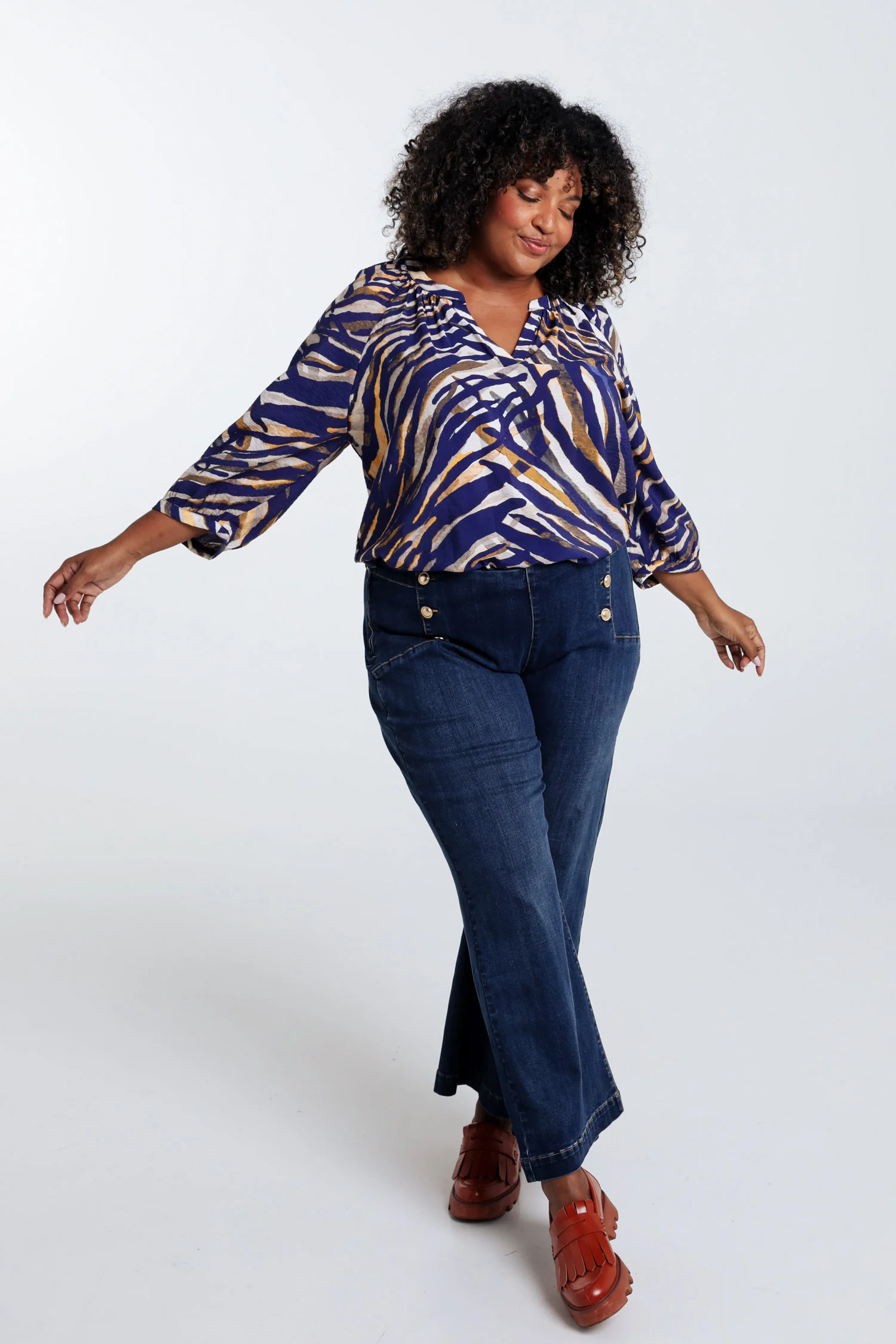 Blouse Raglan zèbre en viscose - Image 7