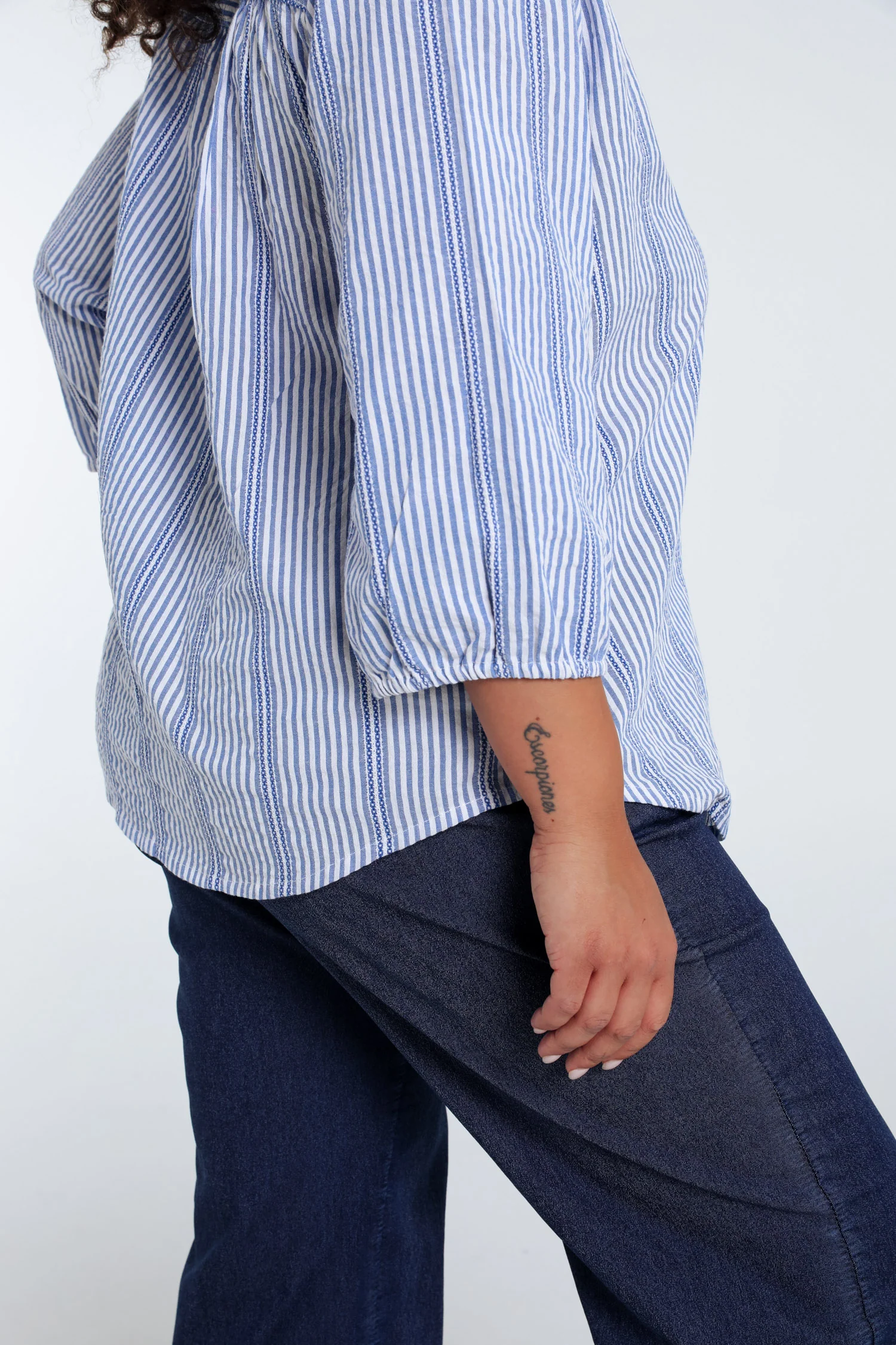 Blouse rayée en coton - Image 3