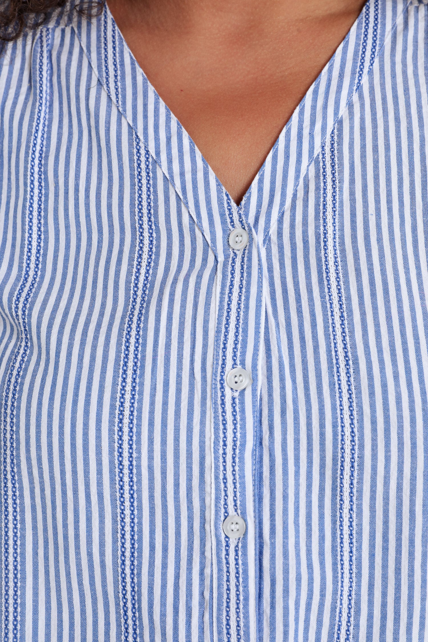 Blouse rayée en coton - Image 4
