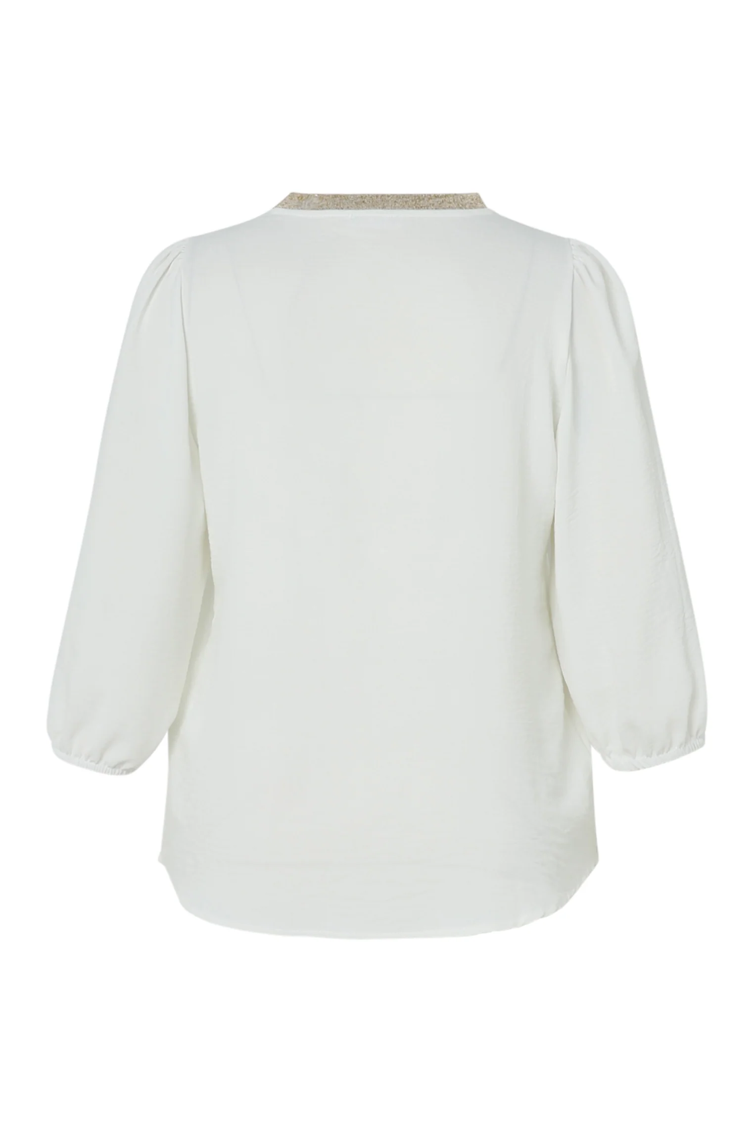 Blouse unie avec bande dorée - Image 11