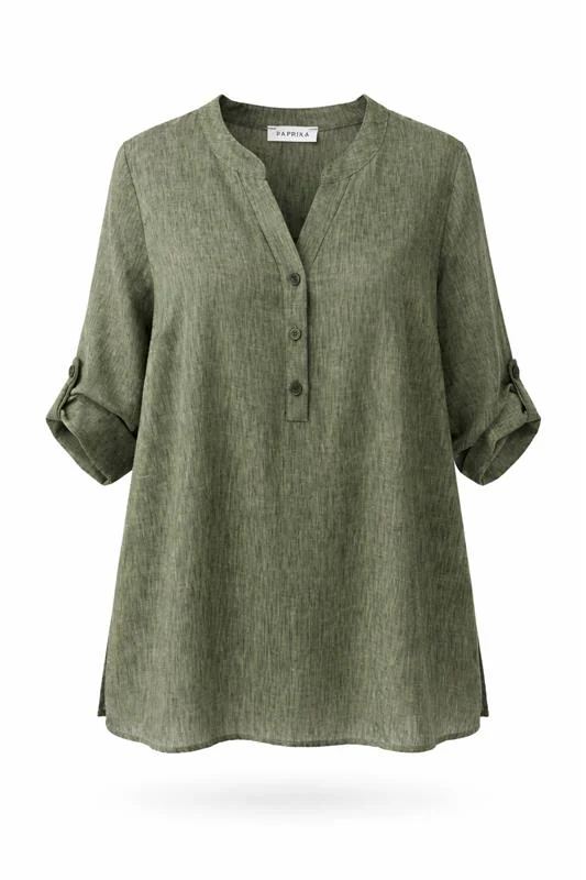 Blouse unie chinée - Image 10