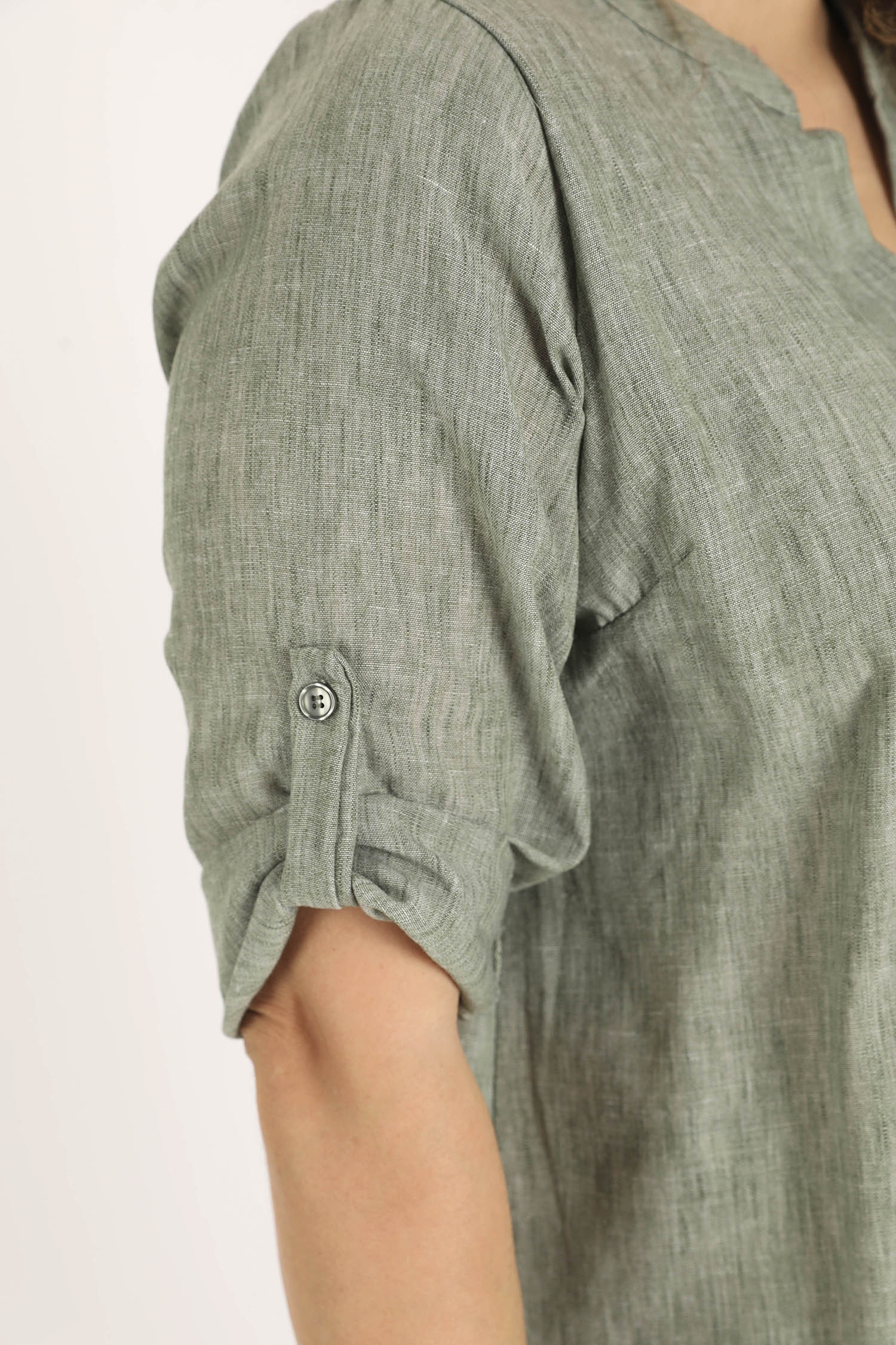 Blouse unie chinée - Image 6