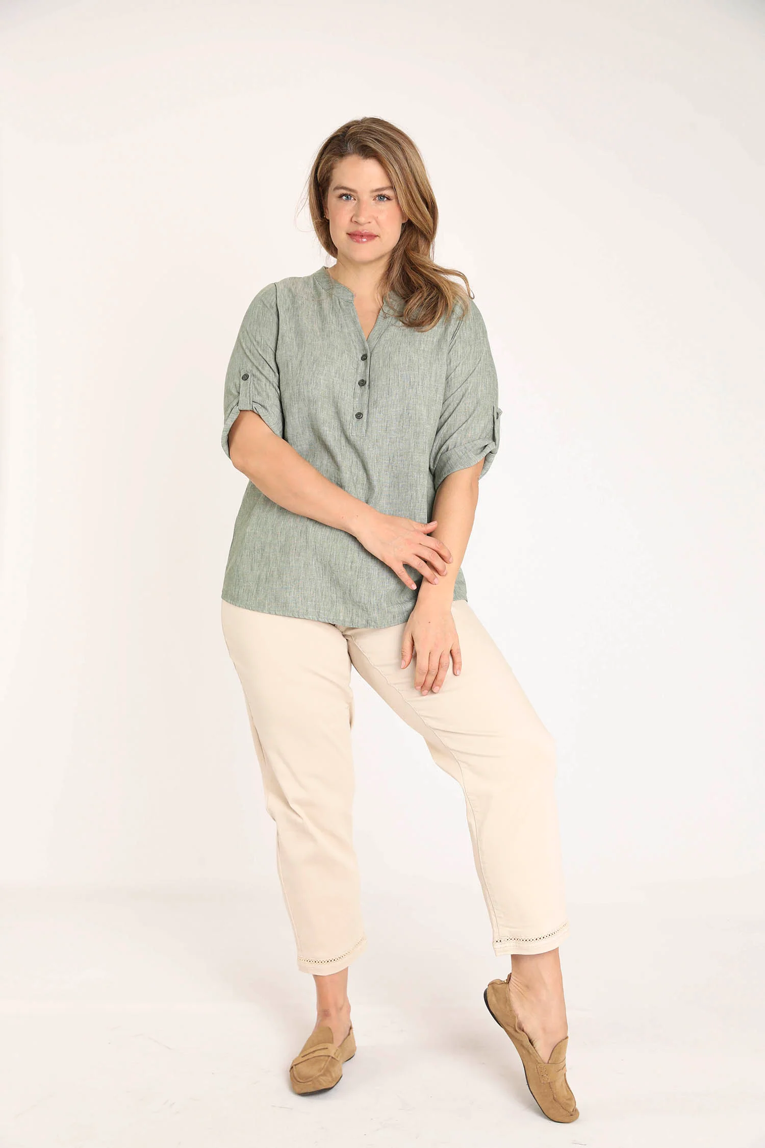 Blouse unie chinée - Image 8
