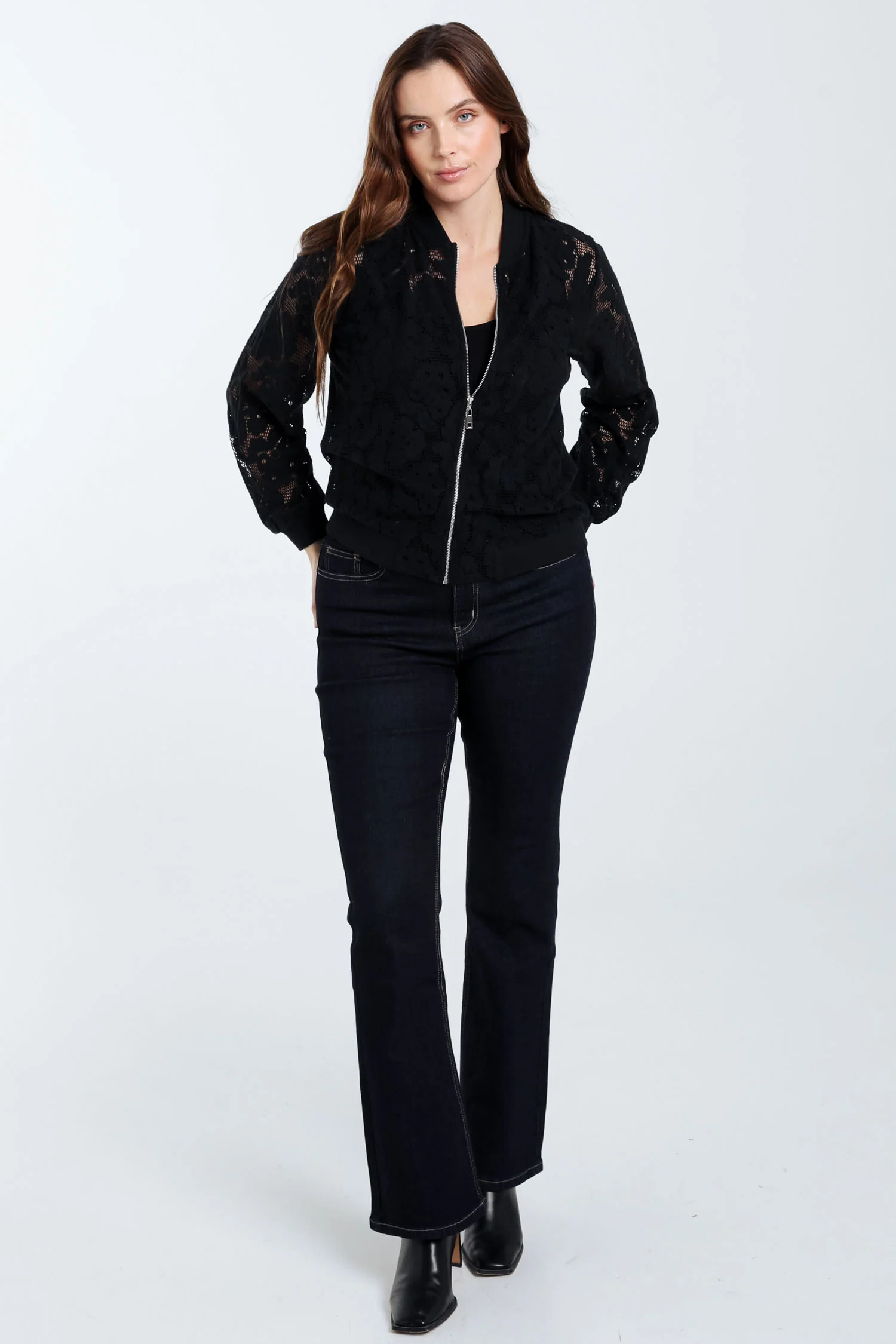 Bomber maille filet floral - Image 7