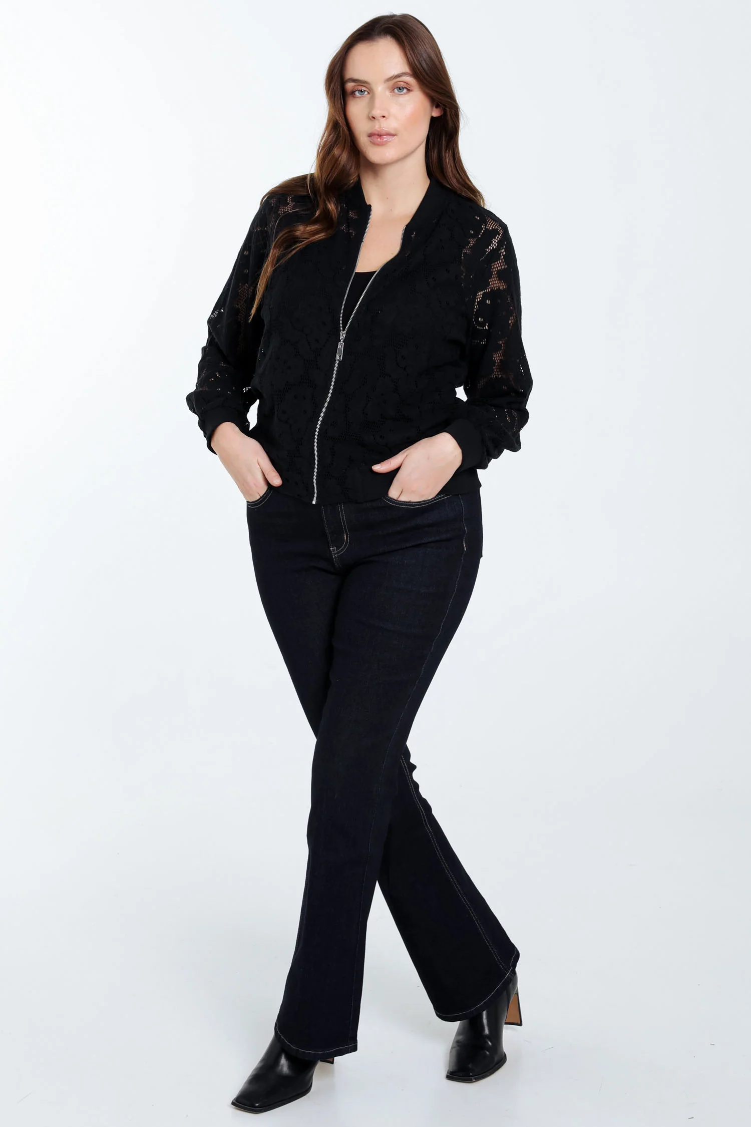 Bomber maille filet floral - Image 8
