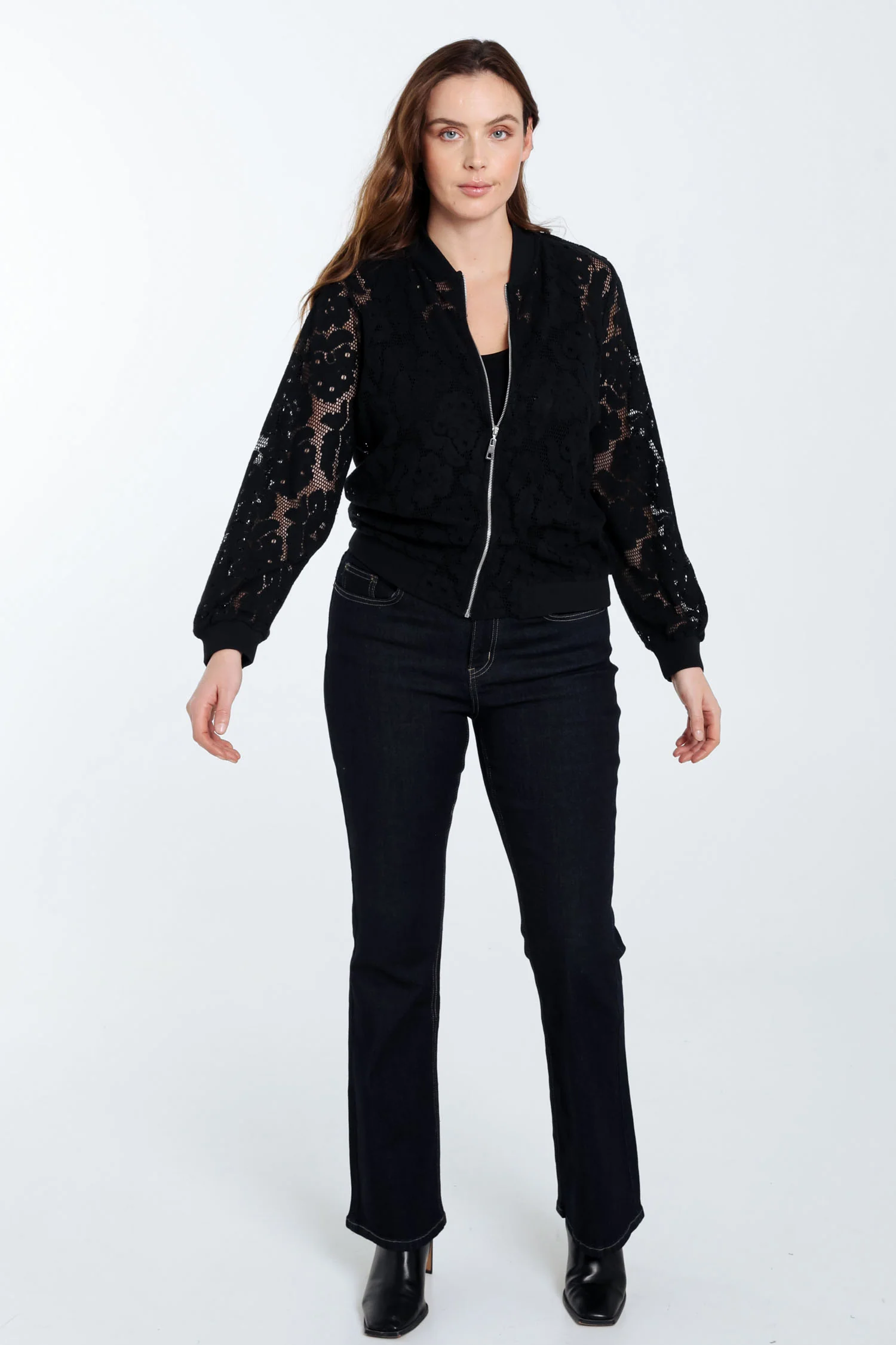 Bomber maille filet floral - Image 9