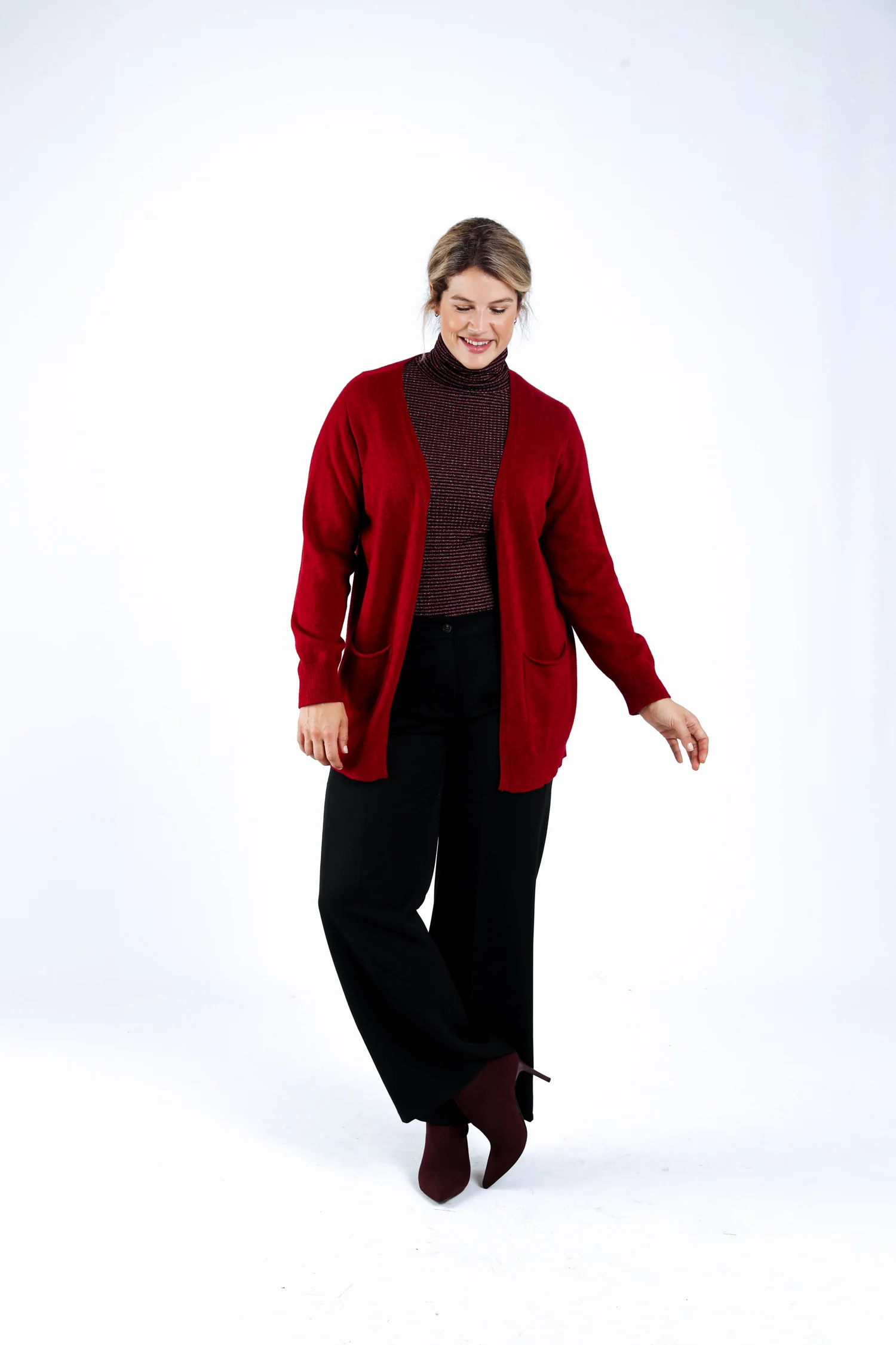 Cardigan en viscose uni - Image 5